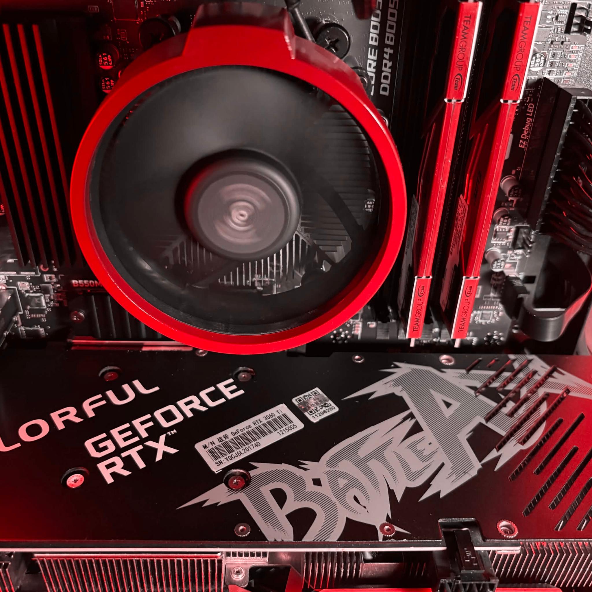 ARES V0 🔴⚫ | Ryzen 5500 | 3060 Ti | 1 TB NVME | 2 TB Sata SSD | 16 GB DDR4