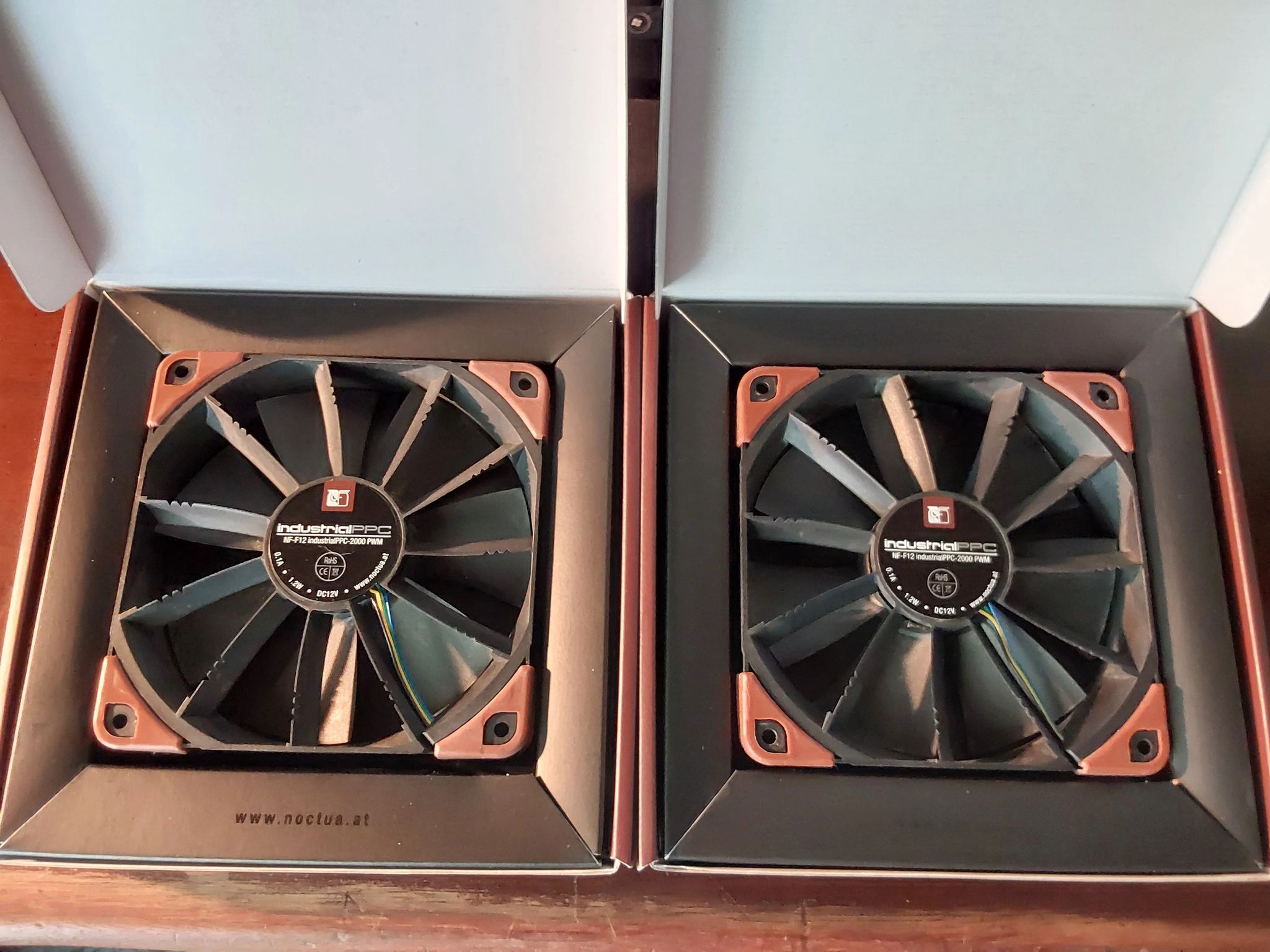 Pair of Noctua Cooling 120MM NF-F12 iPPC 2000 PWM Fans