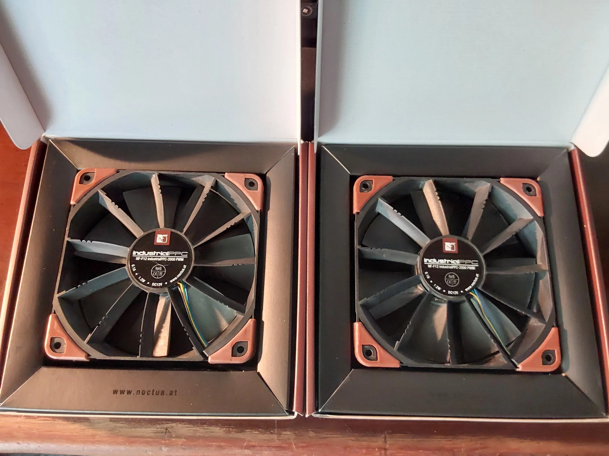 Pair of Noctua Cooling 120MM NF-F12 iPPC 2000 PWM Fans