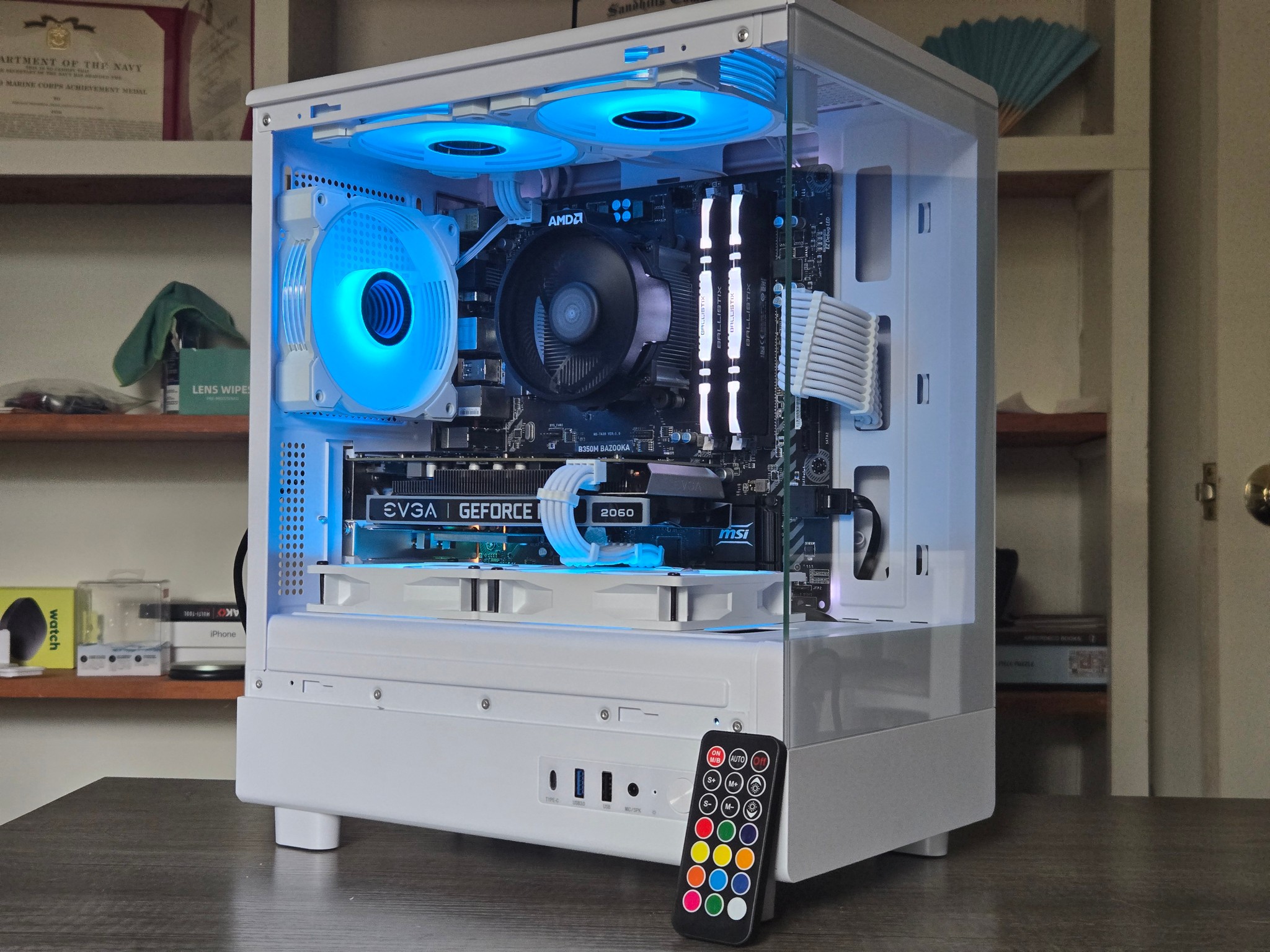 White RGB Gaming PC | R5 2600 | RTX 2060 6GB | 16GB | 1TB | ARGB | Wi-Fi + BT | 550W 80+ Gold
