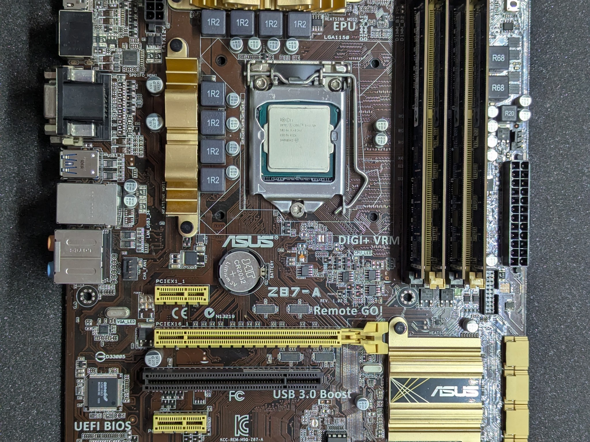 Asus Z87-A Motherboard | i5-4670K | 32GB RAM | WiFi BT Combo