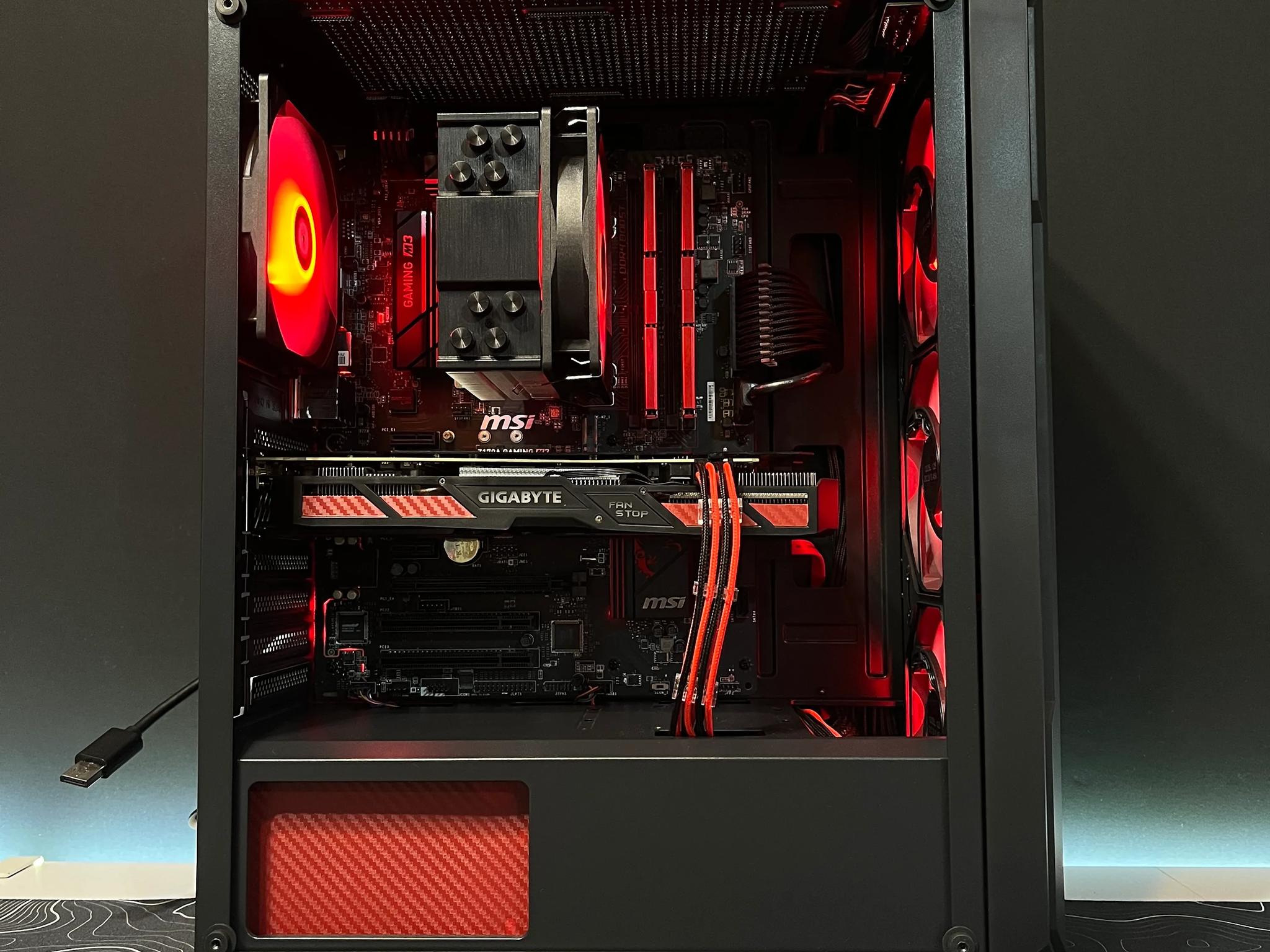 Black & Red Gaming PC | i5-7500 & GTX 1060 6GB