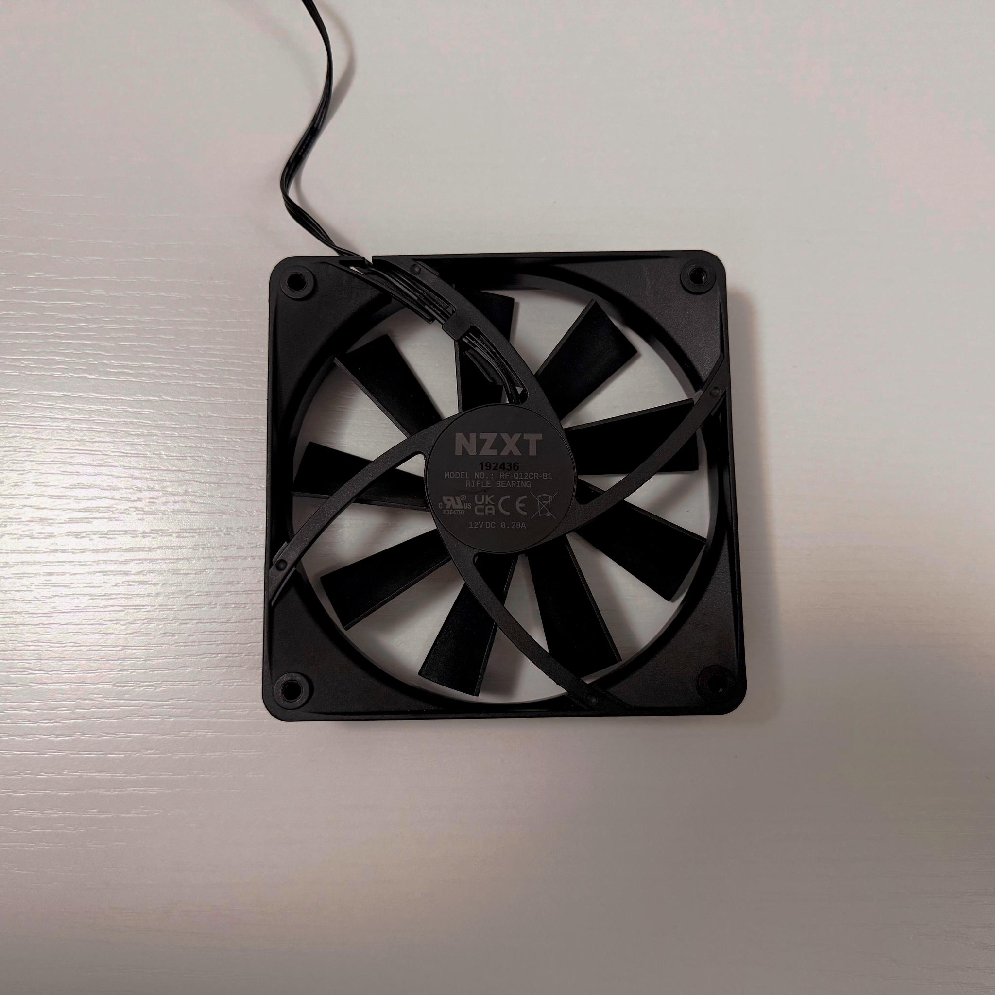 3x NZXT 120mm Rifle Bearing Quiet Airflow Case Cooling Fan 3-PIN RF-Q12CR-B1