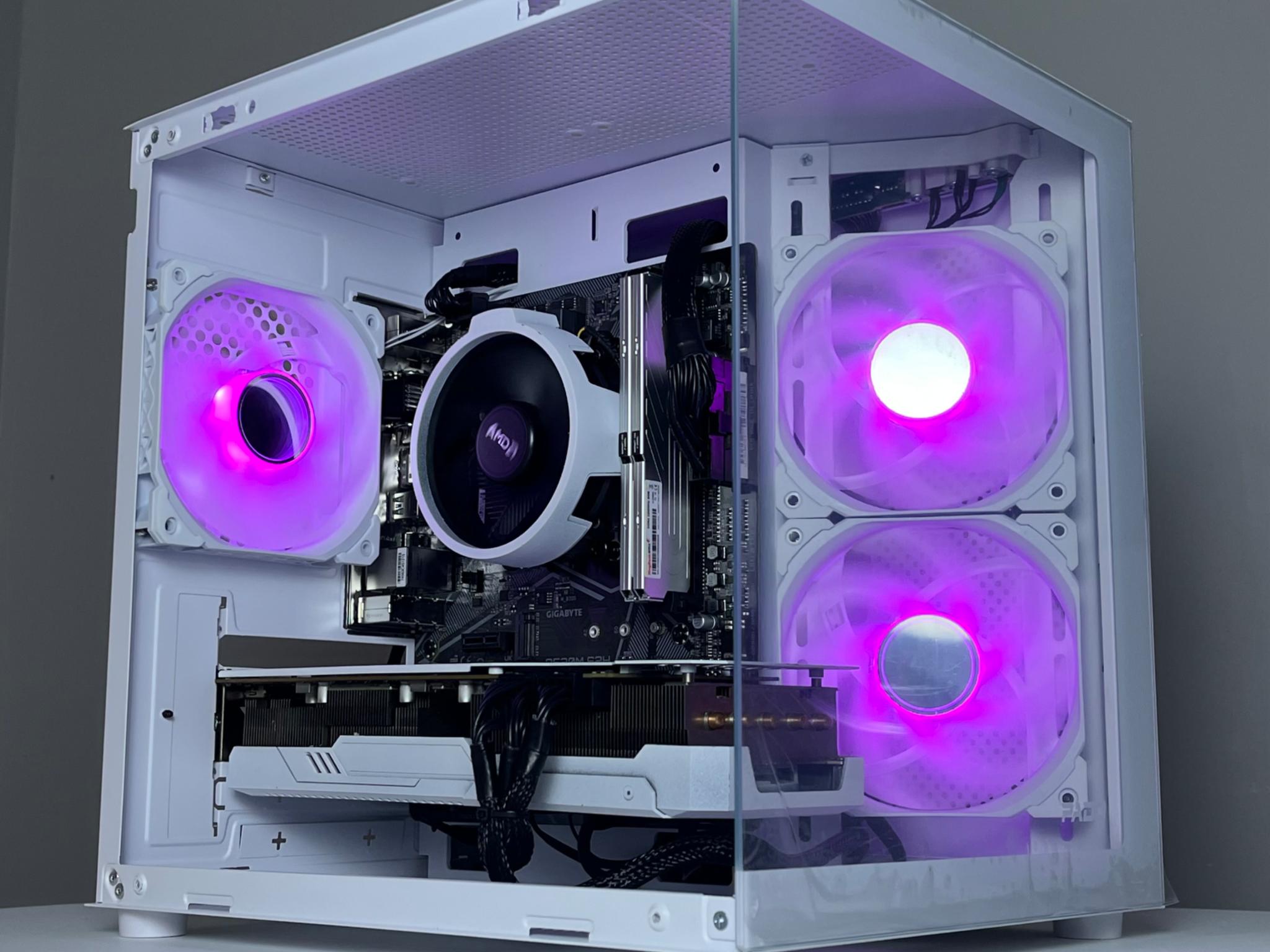 ❄️STARLIGHT ALL WHITE CUTOM GAMING PC RX 5700XT❄️