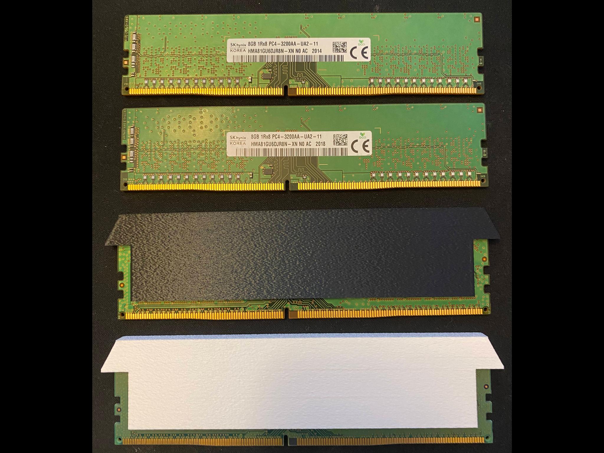 SK Hynix 16GB DDR4 Memory 2x8GB 3200MT/s w/ 3D-Printed Cover