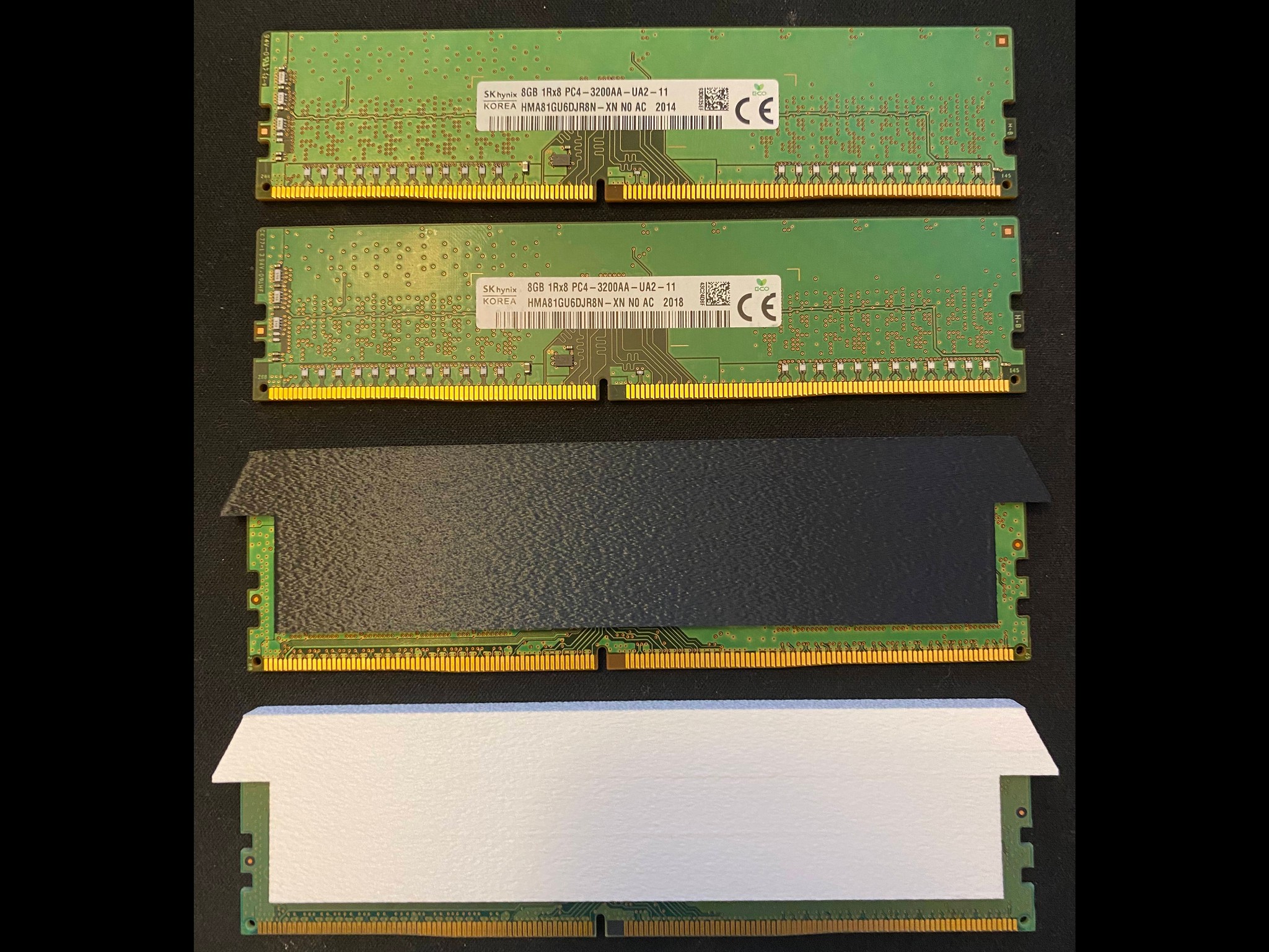 SK Hynix 16GB DDR4 Memory 2x8GB 3200MT/s w/ 3D-Printed Cover