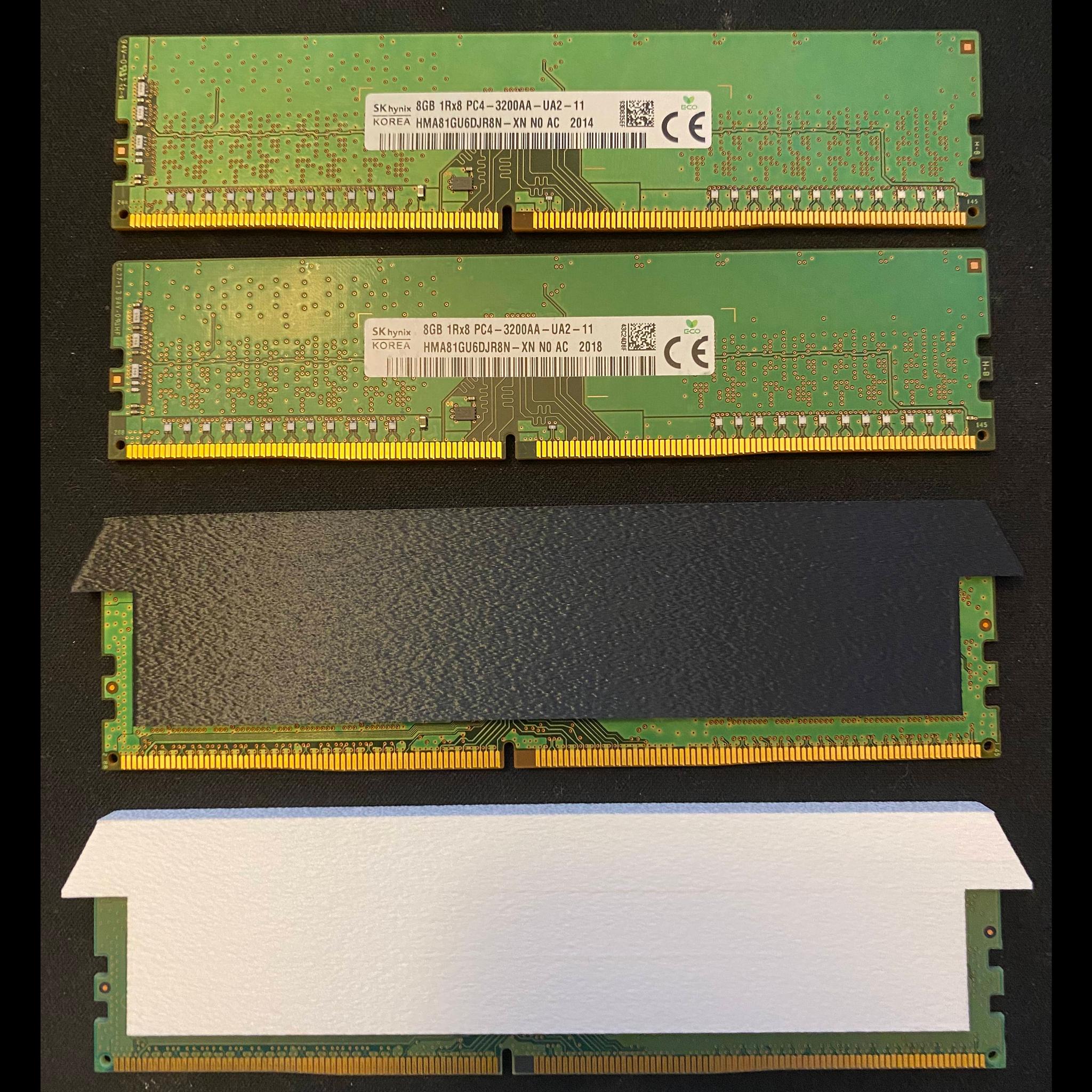 SK Hynix 16GB DDR4 Memory 2x8GB 3200MT/s w/ 3D-Printed Cover