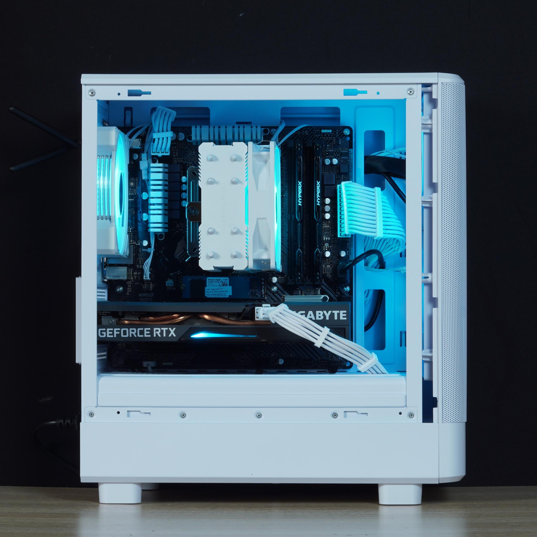 🧊Frost🧊RTX 3060ti, Ryzen 5 5500, 16GB DDR4 RAM, 512GB SSD w/ Wifi |1080p Gaming PC|