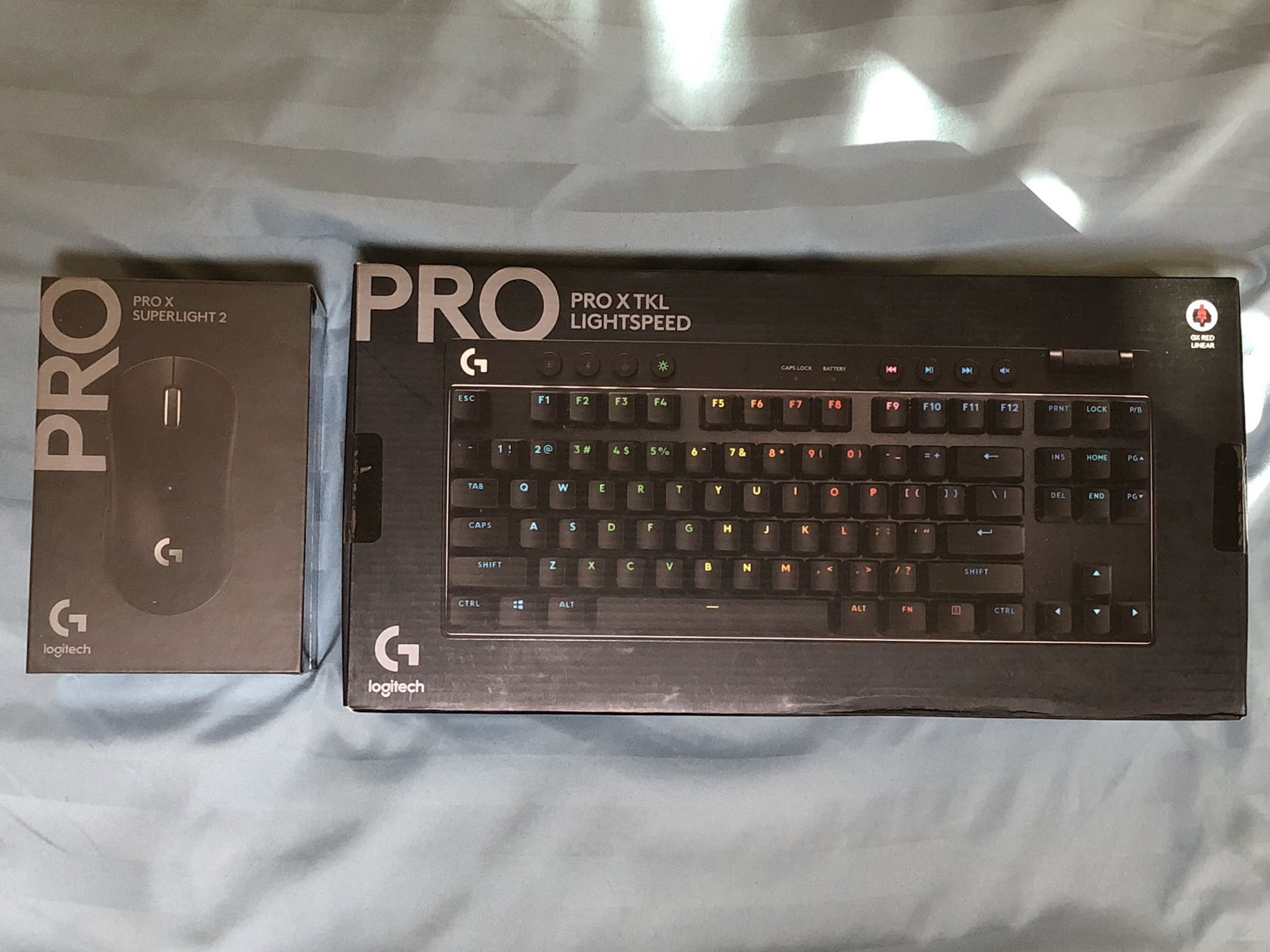 Logitech G Pro X TKL WIRELESS Gaming Keyboard & Superlight 2 WIRELESS Gaming Mouse (Both Black)