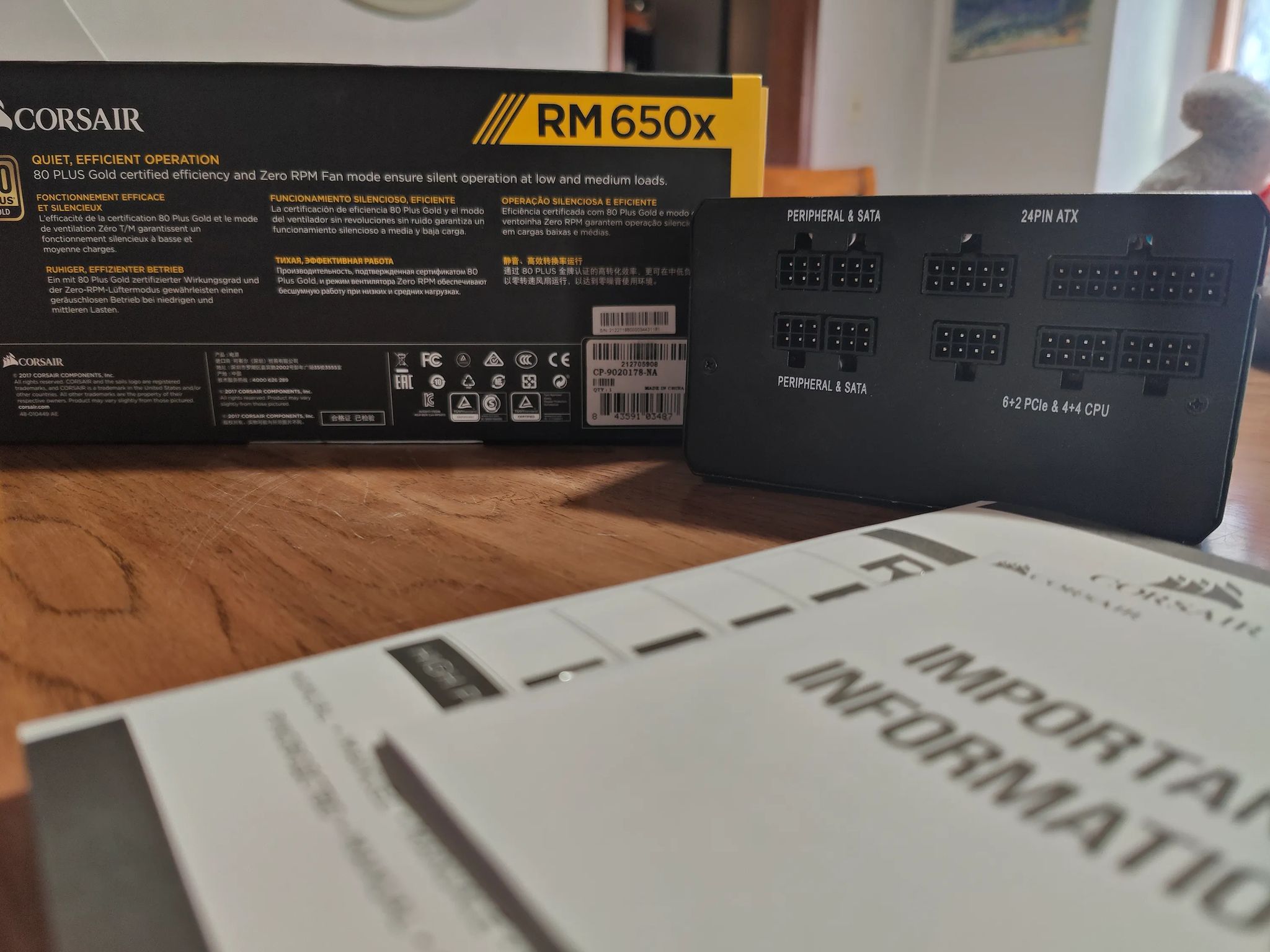 Corsair RM 650 W 80+ Gold Certified Fully Modular ATX Power Supply - Fully Modular - All Cables