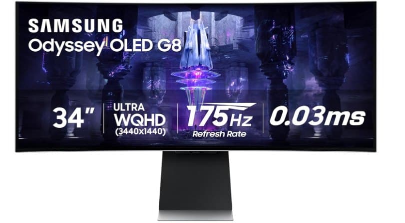 Samsung Odyssey OLED G8 Monitor 34" 3440x1440 175Hz 0.03ms