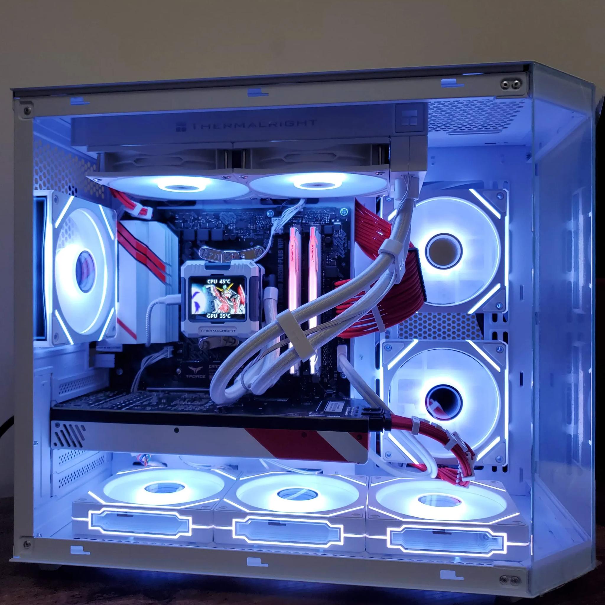 *White Base* Custom Gaming PC | RTX 3070 | Ryzen 5 | LCD AIO | 32GB DDR4 RAM | 1TB NVME SSD | Wifi