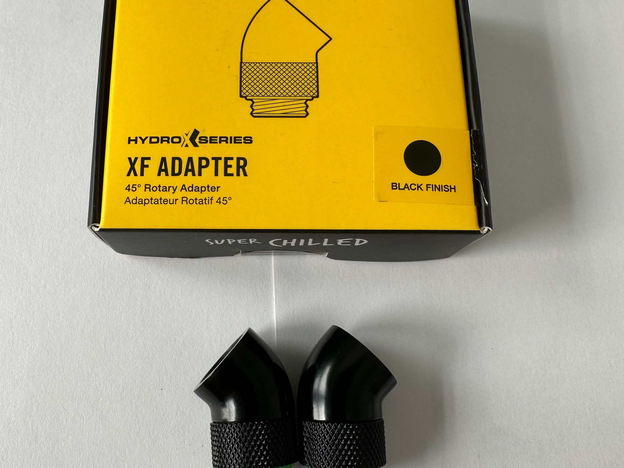 Corsair Hydro X Series 45 Degree Rotary Adapter - Black - 2 Pack  ( SHIP TODAY )