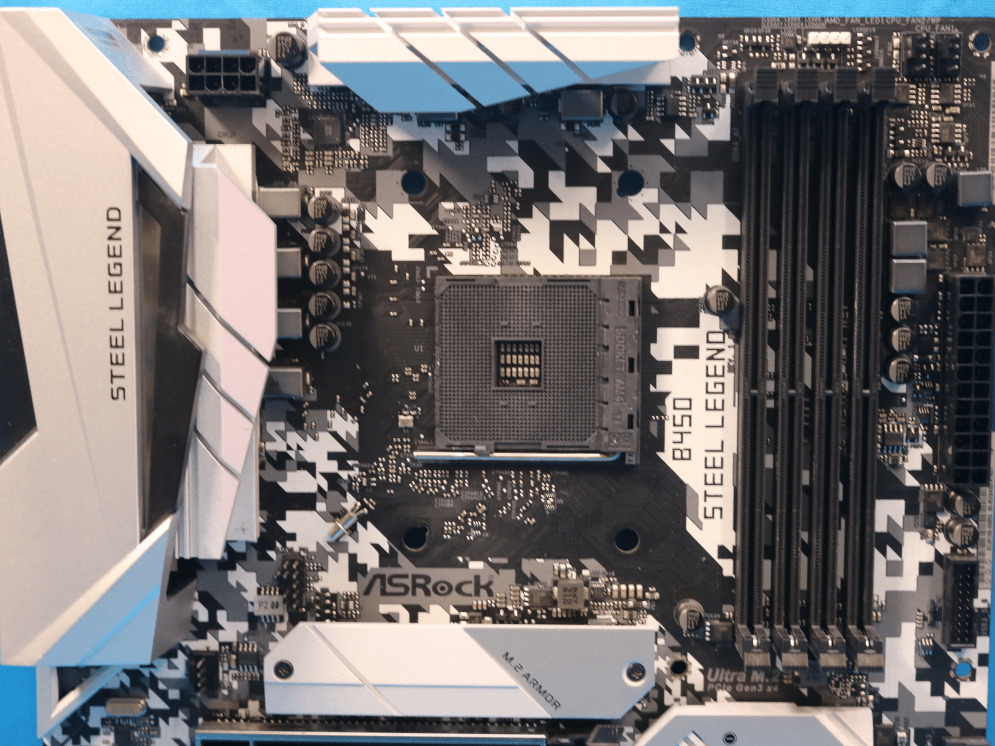 *Newest BIOS* ASRock B450 Steel Legend AMD Socket AM4 DDR4 ATX RGB Desktop Motherboard & I/O Shield