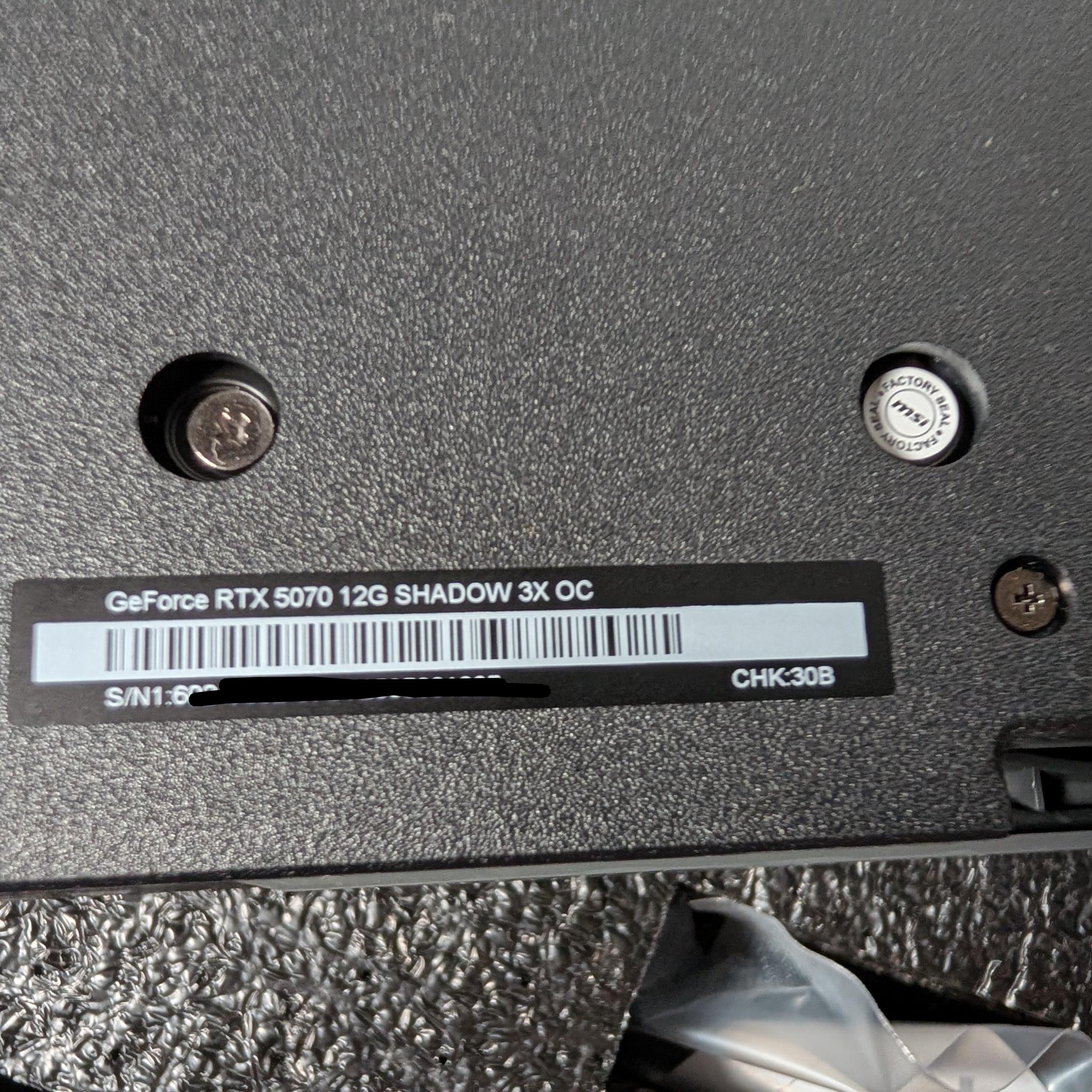 MSI GeForce RTX 5070 12G SHADOW 3X OC