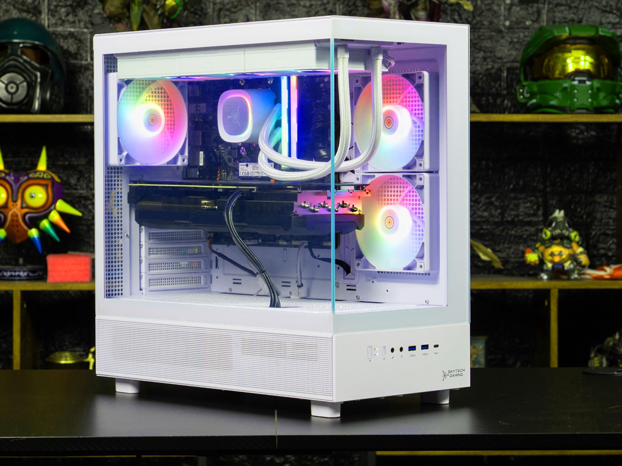 NEW & MUST GO SKYTECH AZURE 3 Gaming PC | RTX 5070 | 32GB RGB RAM | 1TB SSD | AMD 7700 | Win 11 HOME