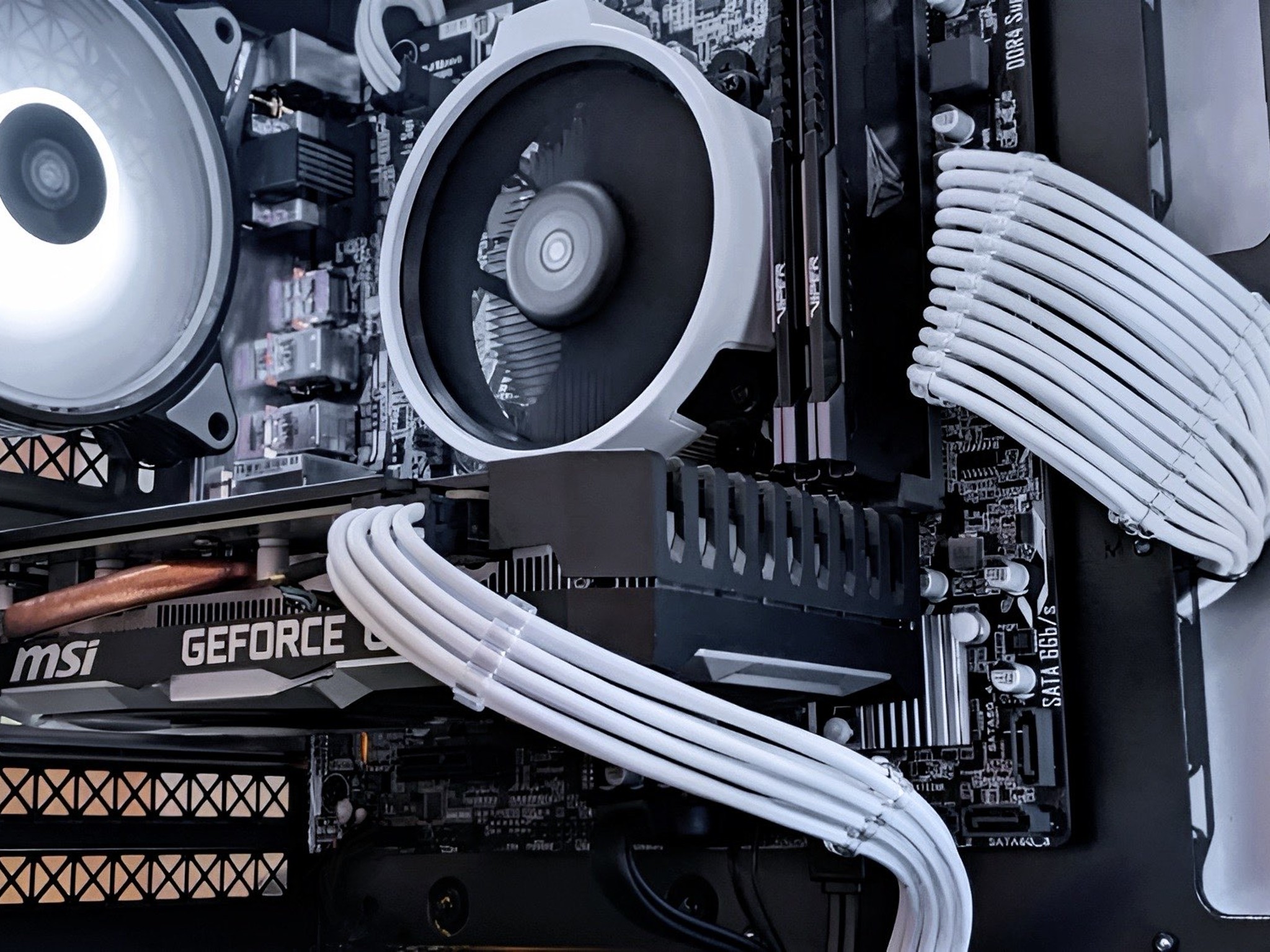 WHITE - AMD Wraith Stealth Socket AM4/AM5 4-Pin Custom Painted Stock Cooler (Multiple Qty Available)