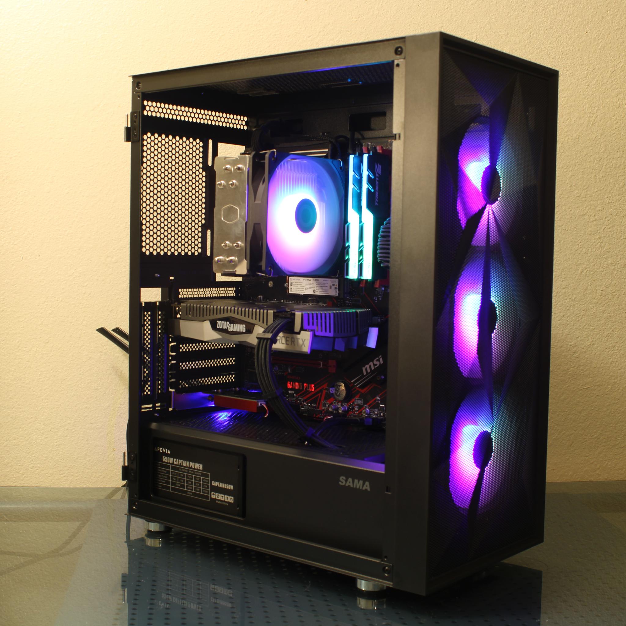 Black Gaming PC | Ryzen 5 3600 | RTX 2060 6GB | 16GB RAM | 1TB SSD | Wi-Fi 6E+Bluetooth | Windows 11