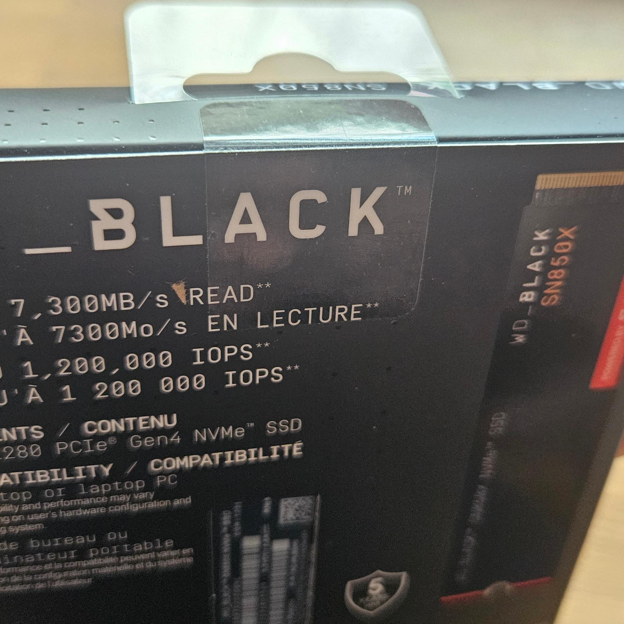 **NEW IN BOX** WD Black SN850X 2TB NVMe