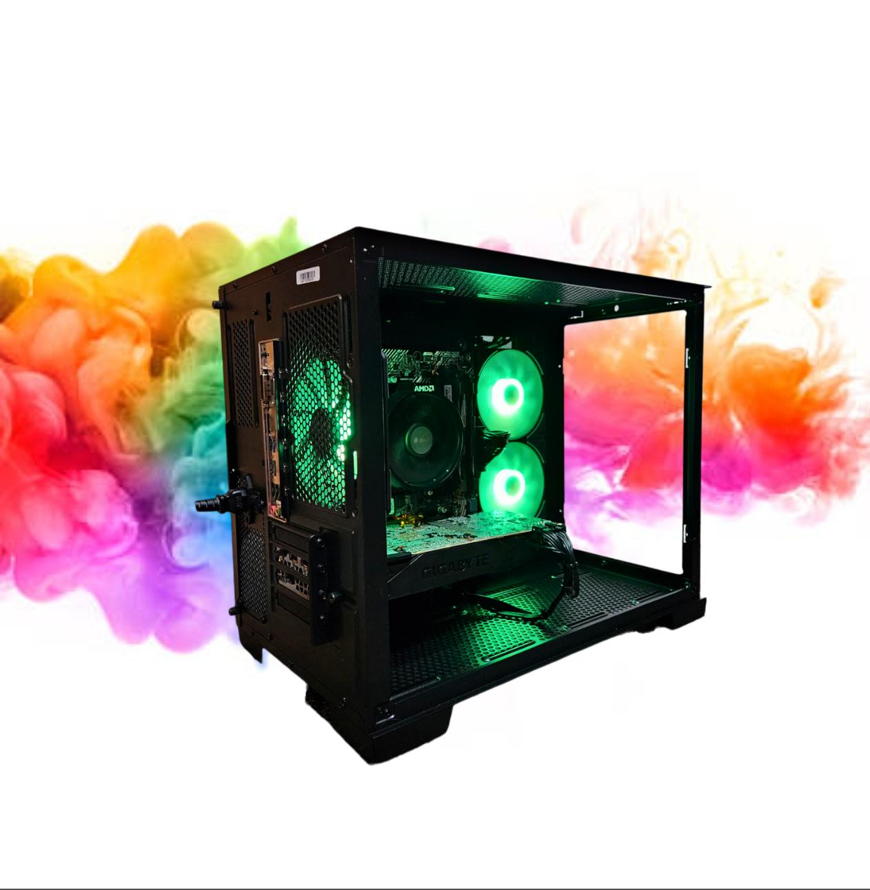 SALE: RTX 2080 + Ryzen 5 5500 + 16GBs DDR4 RAM + 1TB SSD + 3 Fans ( Black RGB Gaming PC )
