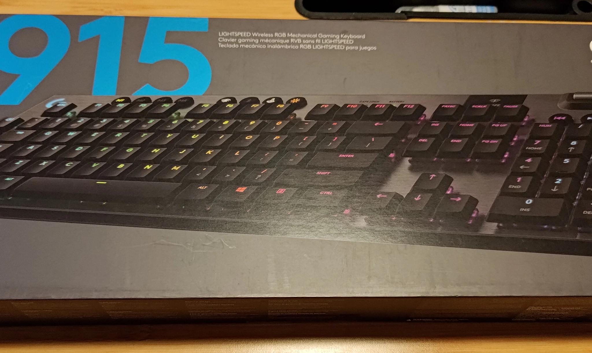 Used Logitech G915 LIGHTSPEED Wireless Keybaord Brown Switches