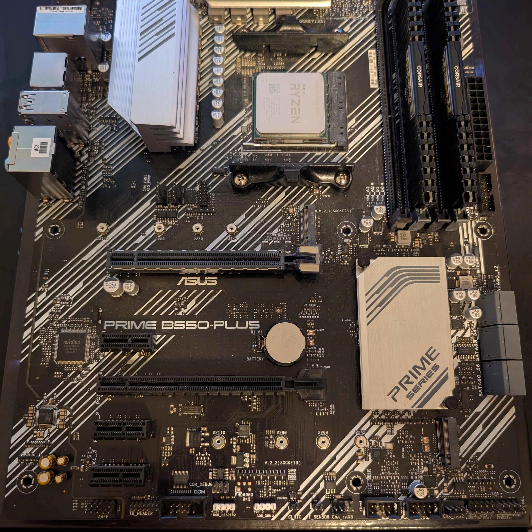 AMD Ryzen 5 5600x, ASUS PRIME B550-PLUS, 32GB DDR4 3600 CL18