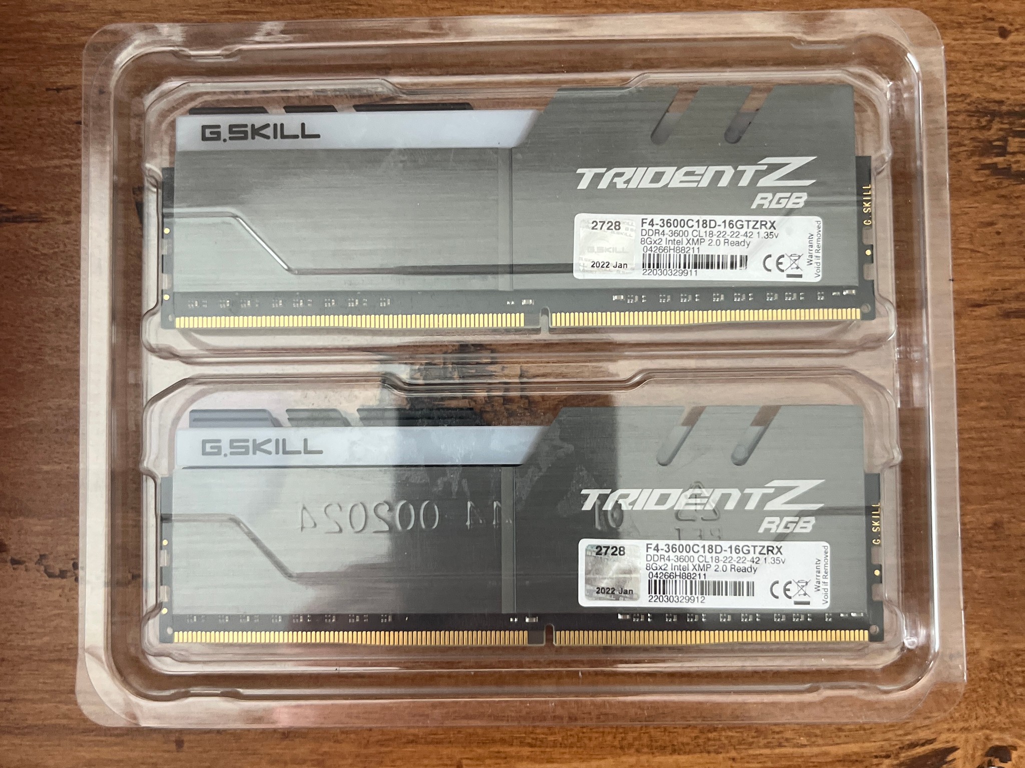 G.Skill TridentZ RGB 16GB DDR4-3600 (2x8GB)
