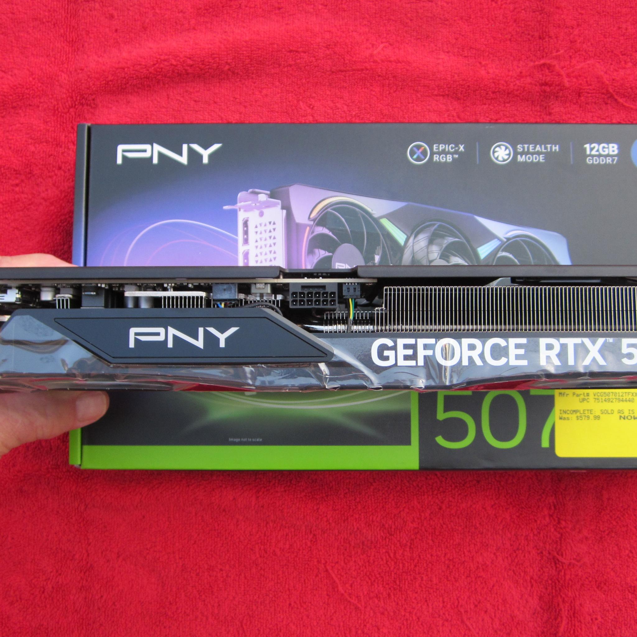New Open Box! PNY RTX 5070 12Gb ARGB EPIC-X Overclocked