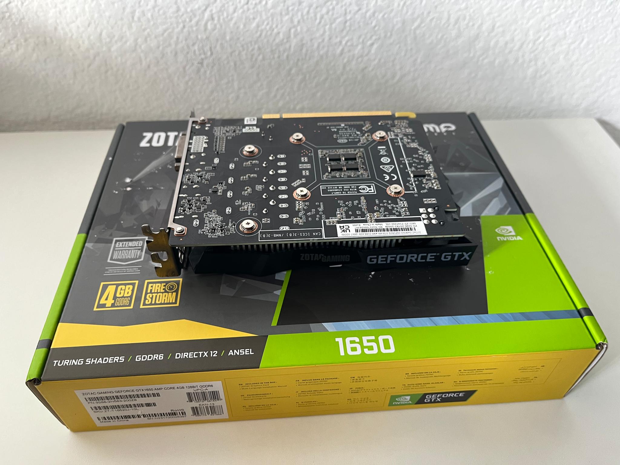 ZOTAC Gaming GeForce GTX 1650 AMP CORE 4GB