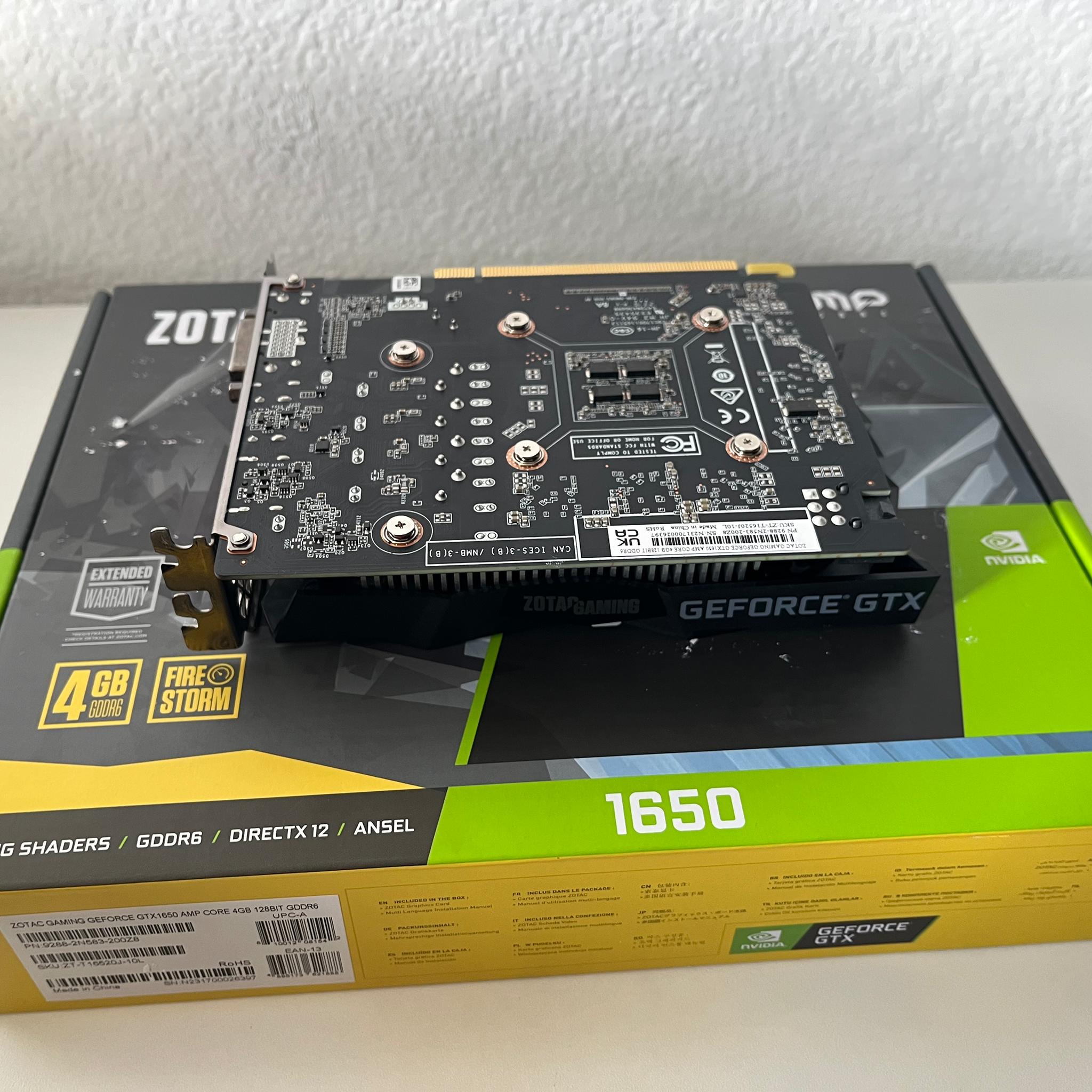 ZOTAC Gaming GeForce GTX 1650 AMP CORE 4GB