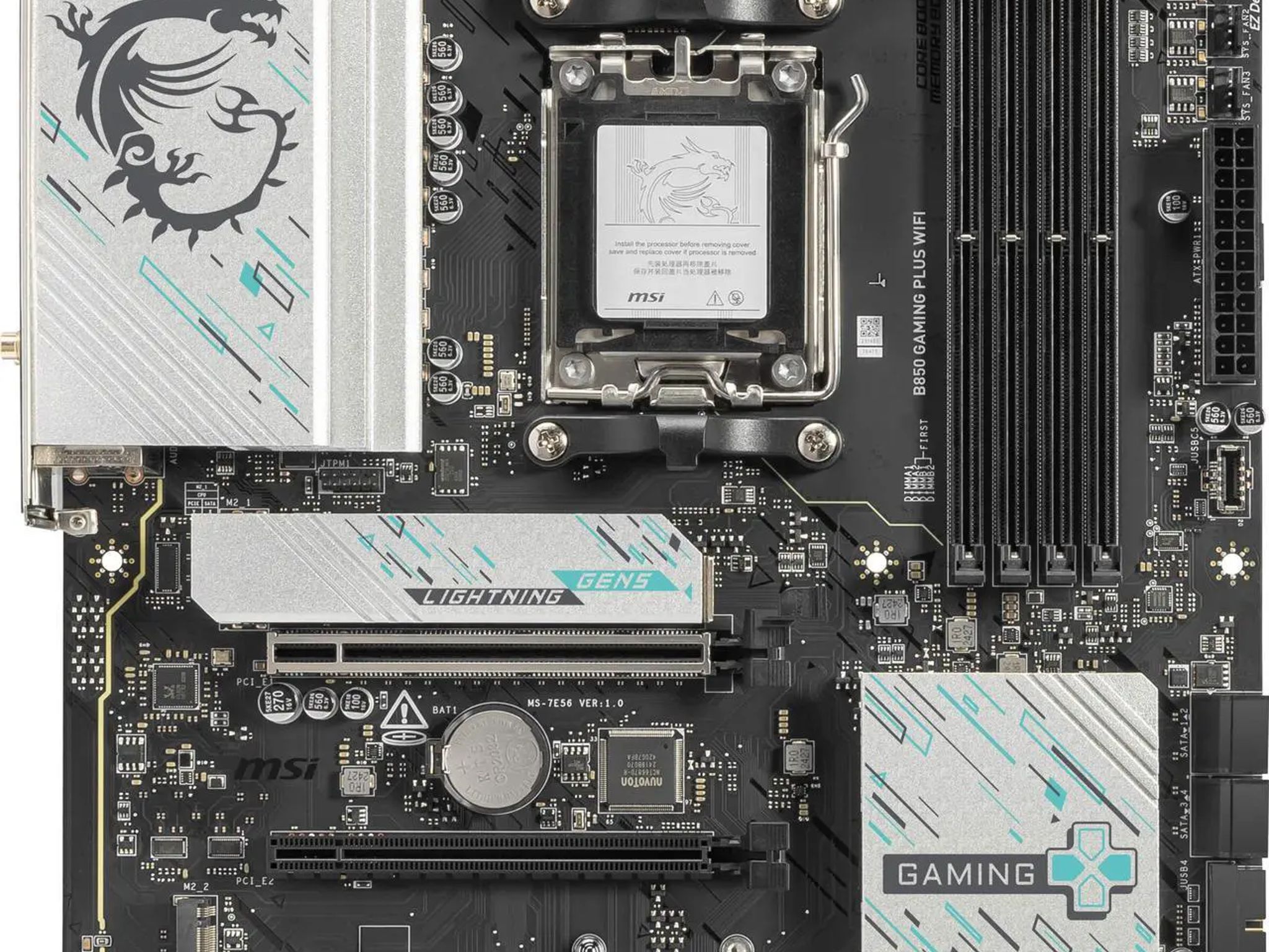 MSI B850 GAMING PLUS WIFI AM5 AMD B850 SATA 6Gb/s 5G Network DDR5 Wi-Fi 7 ATX Motherboard