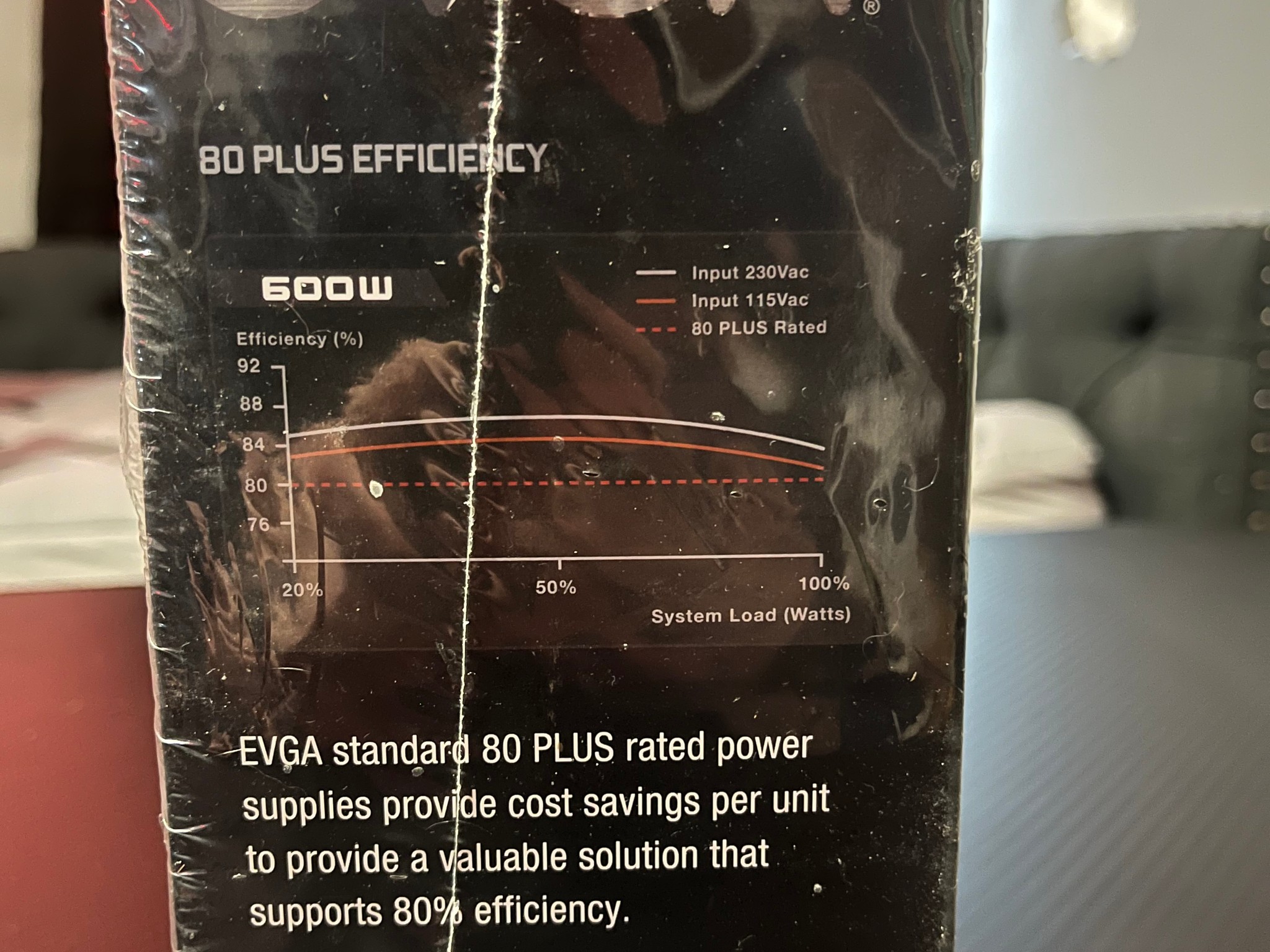 (NEW SEALED) EVGA 600 watt 80 plus certified power supply, 100-W1-0600-K1