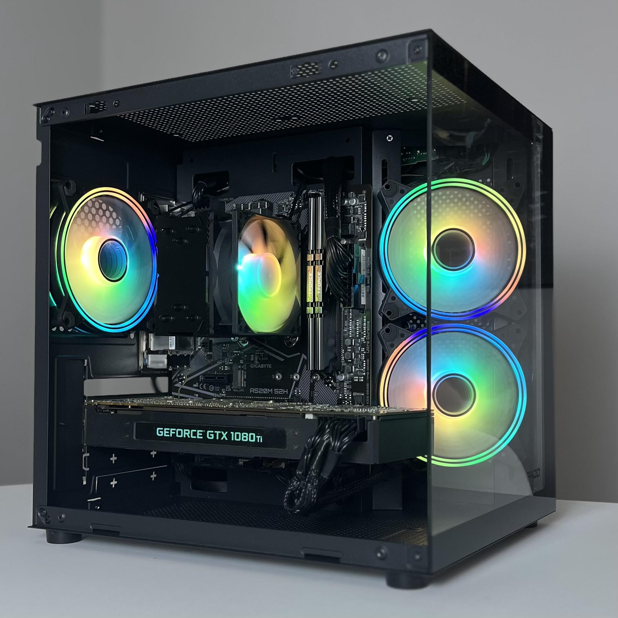 ▪️CLEAN LOOKING▪️💰 MAX PERFORMANCE 💰🟥RYZEN 5 5500🟥🟩 GTX 1080TI 🟩 GAMING PC