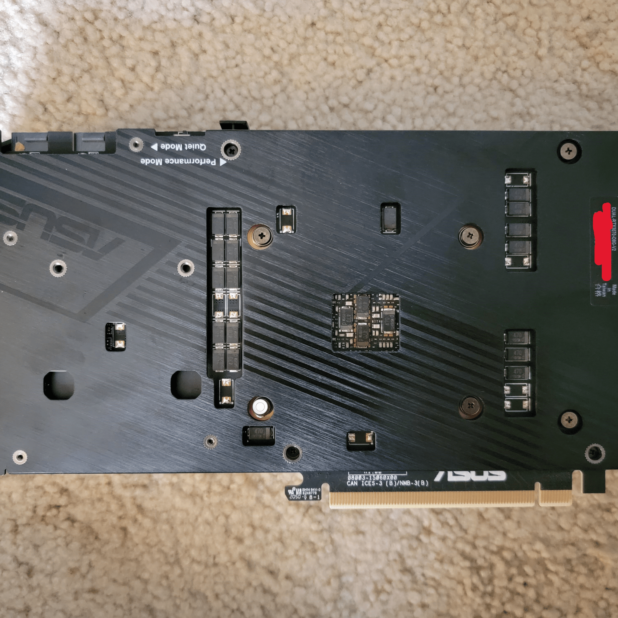 Asus Dual RTX 3070 V2 OC 8GB GDDR6 LHR Like New With Original Box