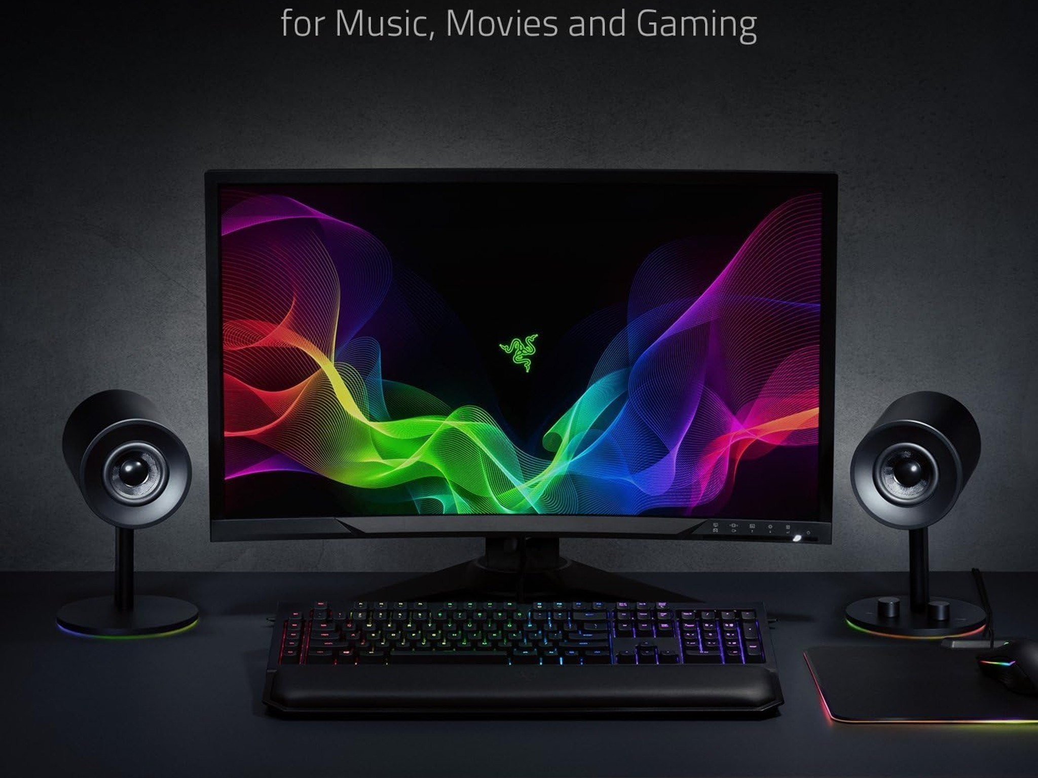 Razer - Nommo V2 X Full-Range 2.0 PC Gaming Speakers (2 Piece) - Black