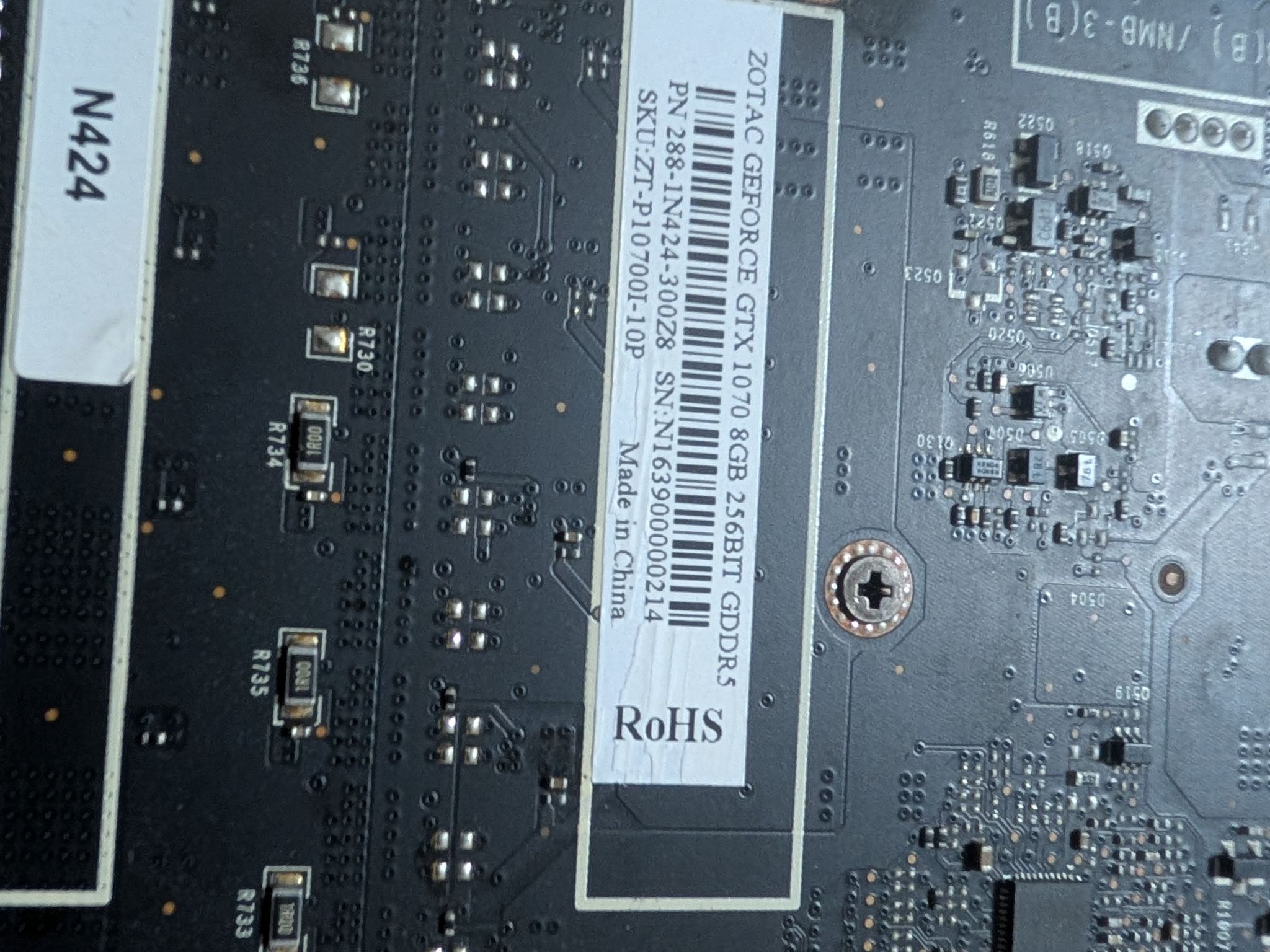 Zotac Nvidia GTX 1070 8GB