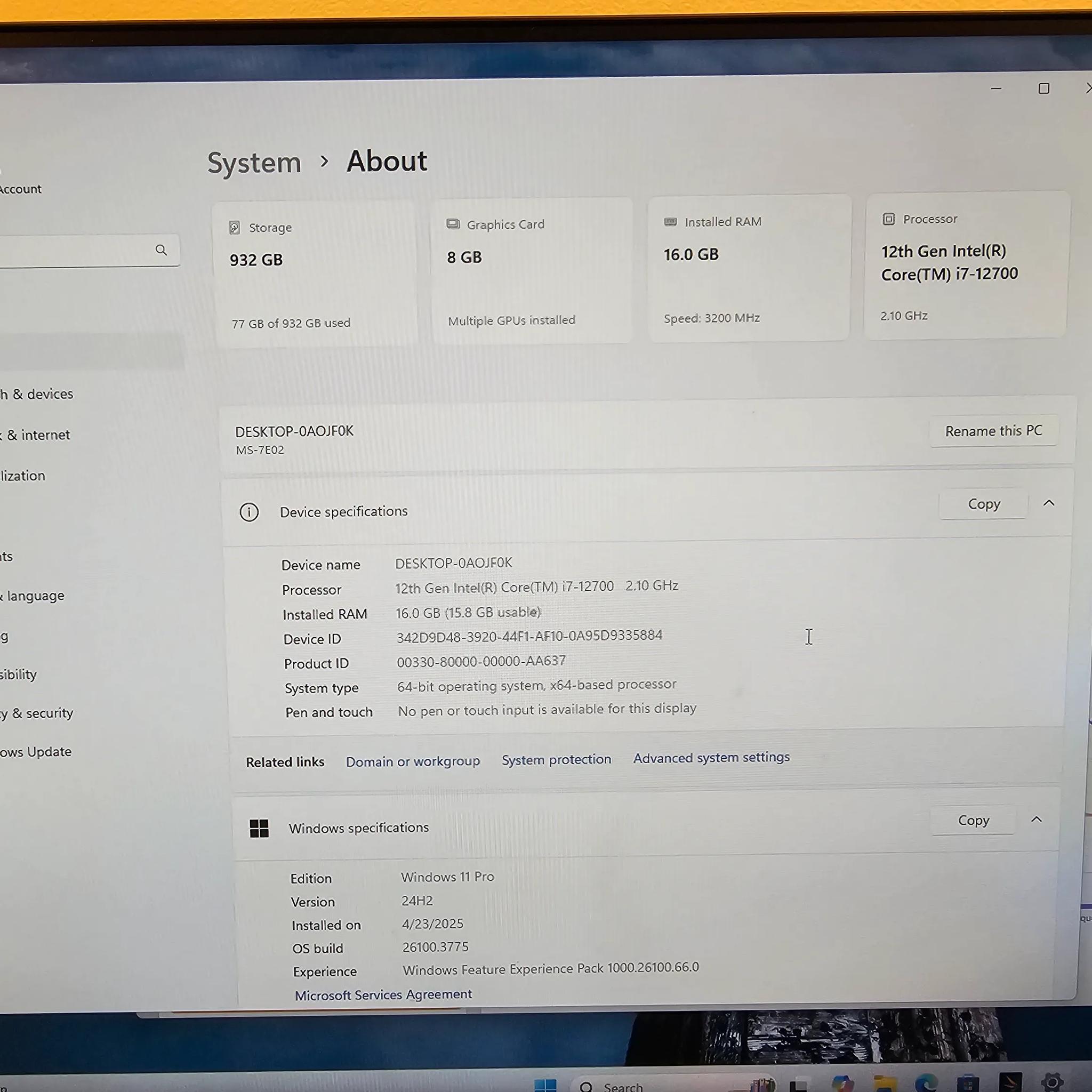 Gaming PC i7 12700 RTX 3060Ti