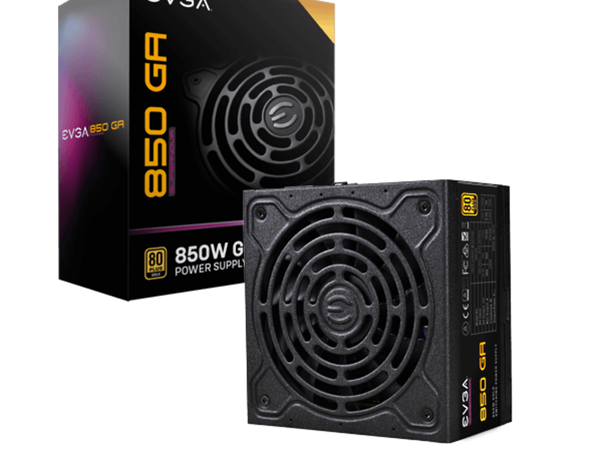 EVGA SuperNOVA 850 GA, 80 Plus Gold 850W, Fully Modular, Eco Mode, Power Supply 220-GA-0850-RX