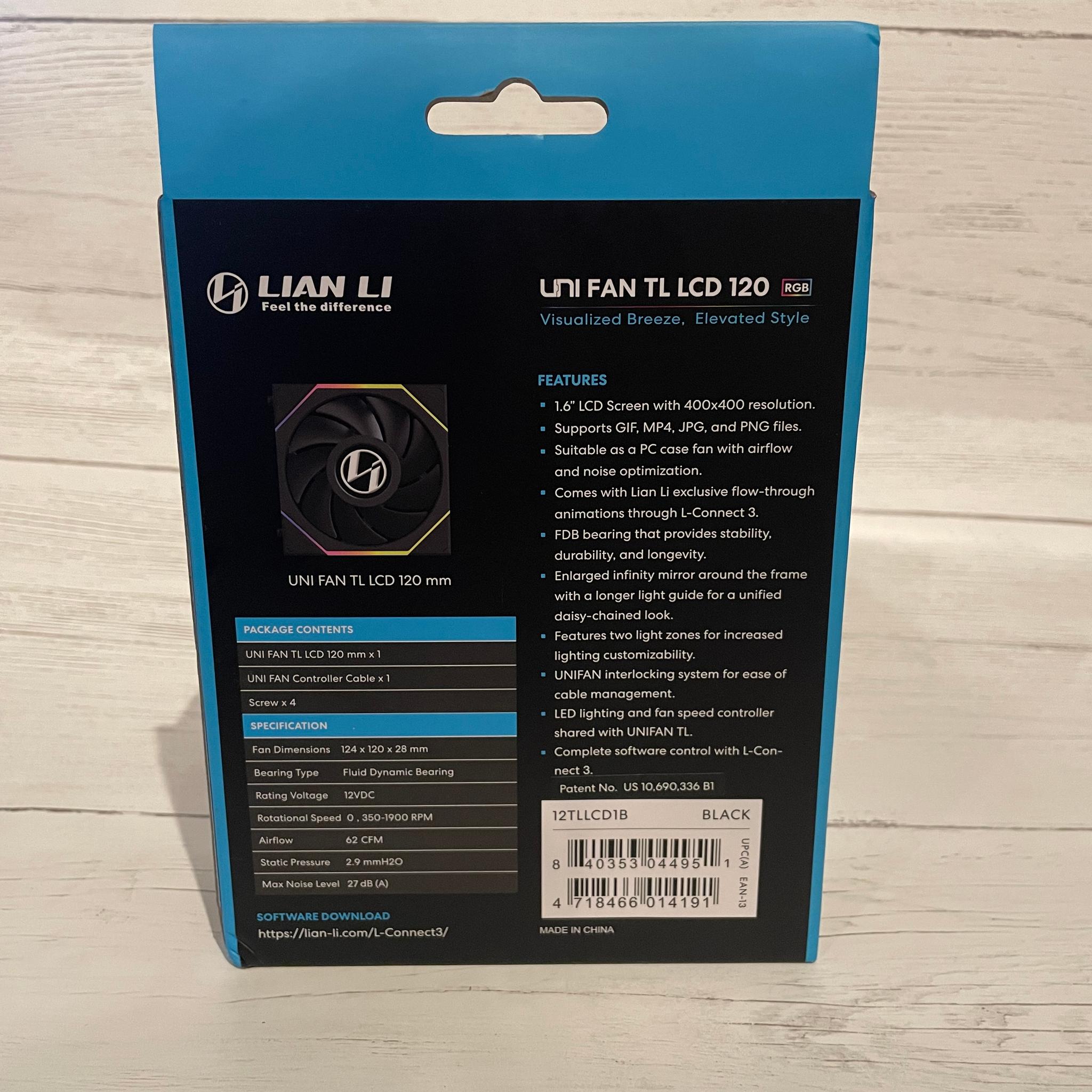 LIAN LI UNI FAN TL LCD 120 RGB