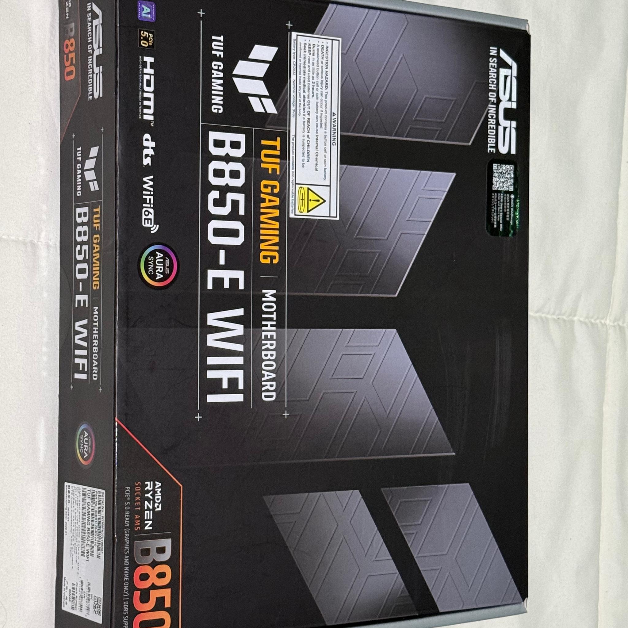 ASUS TUF Gaming B850-E WIFI AM5 DDR5 ATX Motherboard WiFi 6E PCIe 5.0