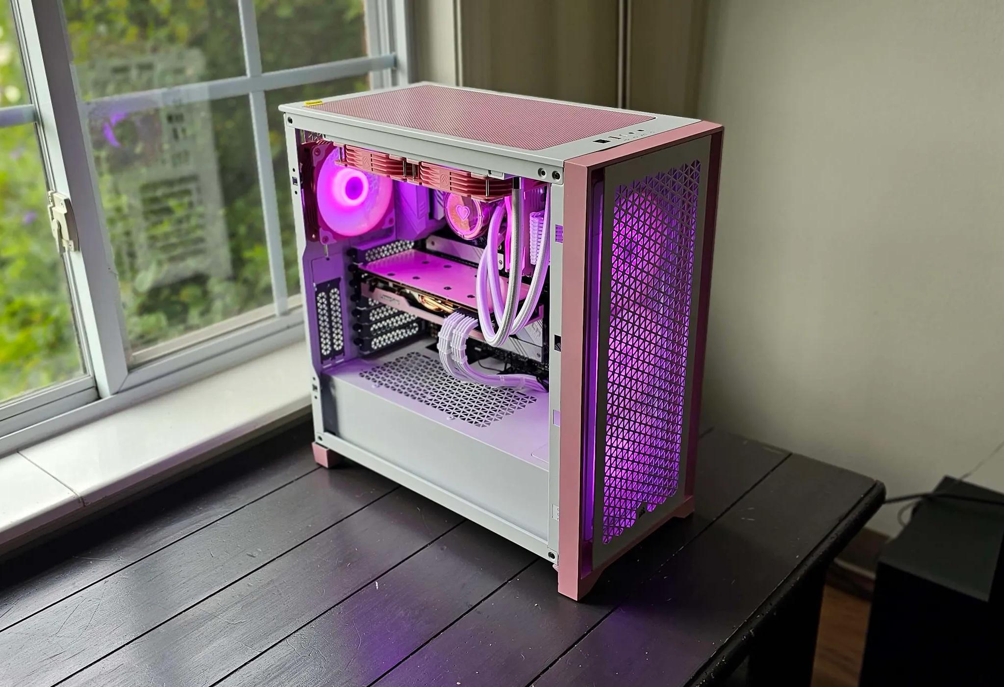 Rose 🌹 R5 5600x 6700xt 12Gb Pink Gaming pc