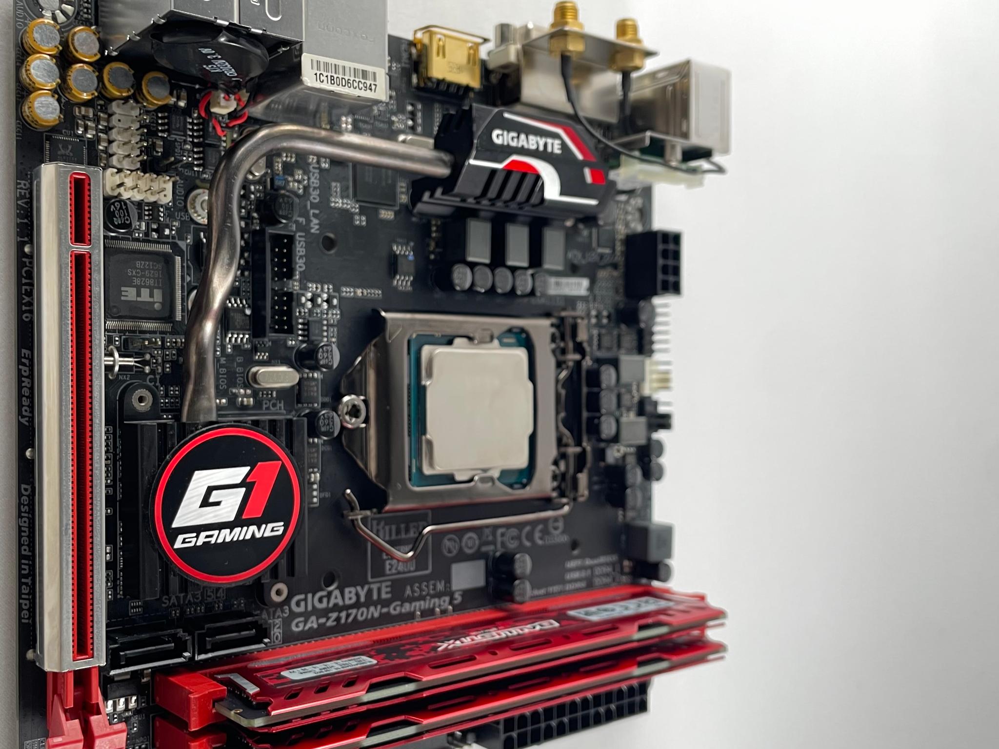 Gigabyte GA-Z170N-Gaming 5, mini-ITX MOBO Bundle Intel i7-7700K CPU 16GB (2x8 GB) DDR4 RAM IO Shield