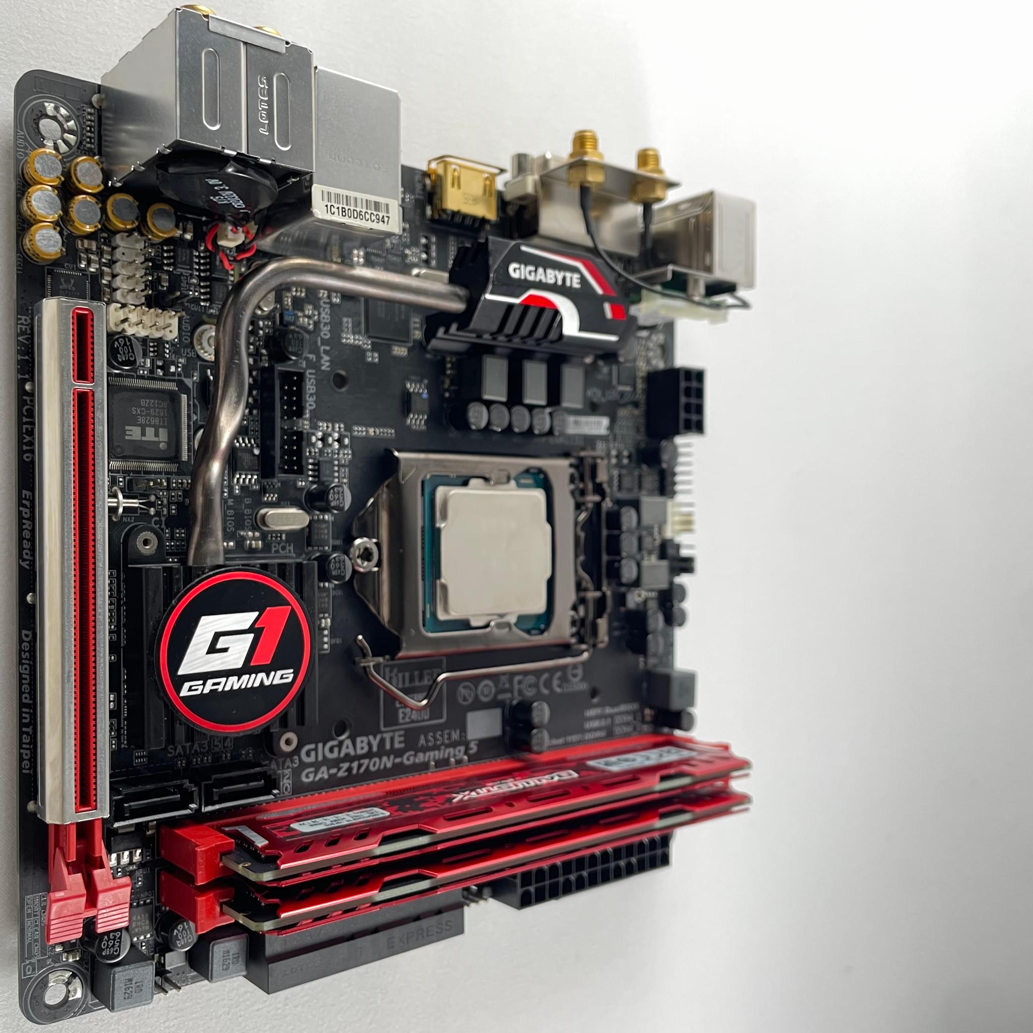 Gigabyte GA-Z170N-Gaming 5, mini-ITX MOBO Bundle Intel i7-7700K CPU 16GB (2x8 GB) DDR4 RAM IO Shield