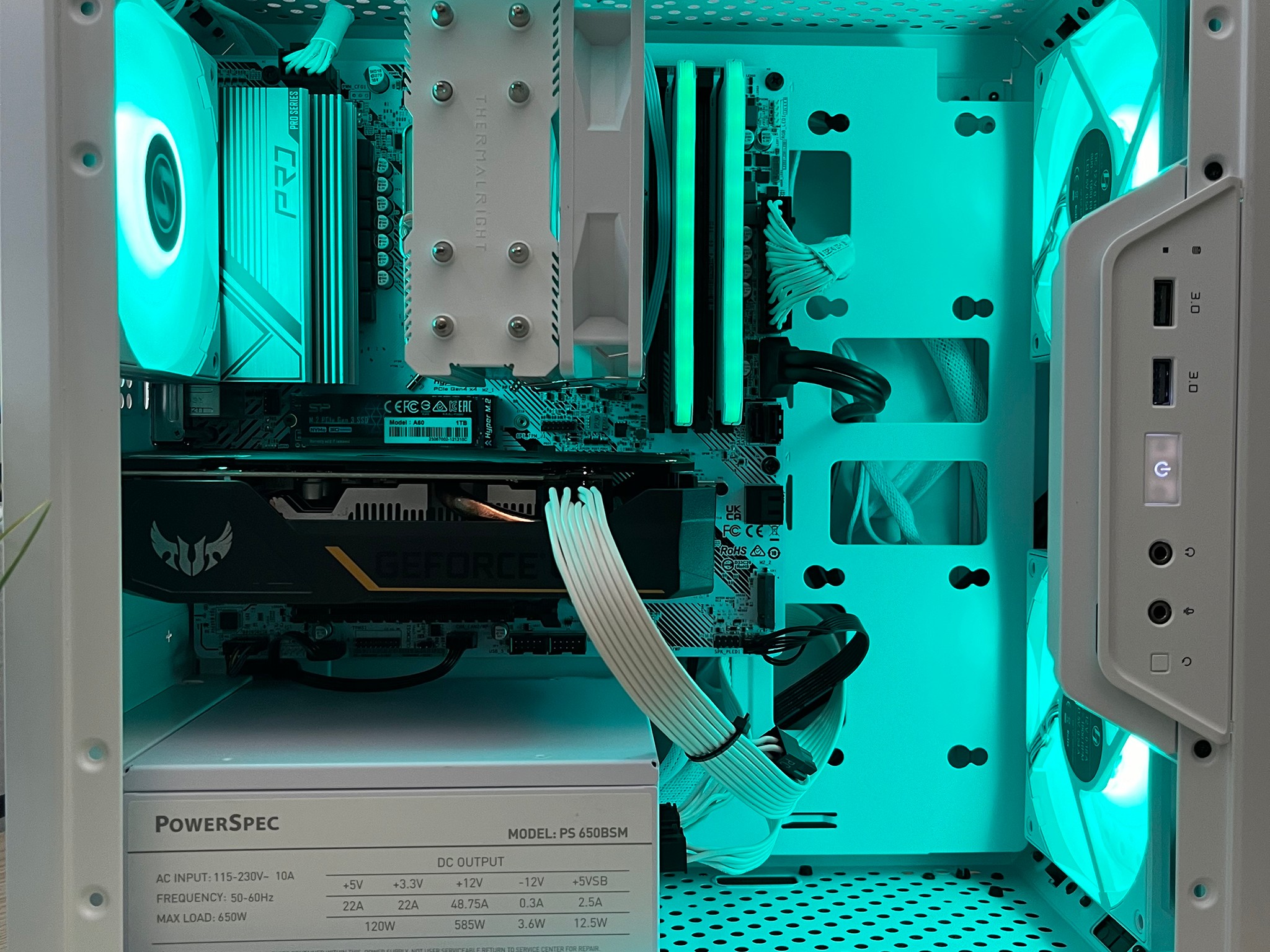 CUSTOM WHITE GAMING PC | RYZEN 5 5500 | GTX 1660 TI | RAM DDR4 16GB | 1T SSD | WIN 11 PRO