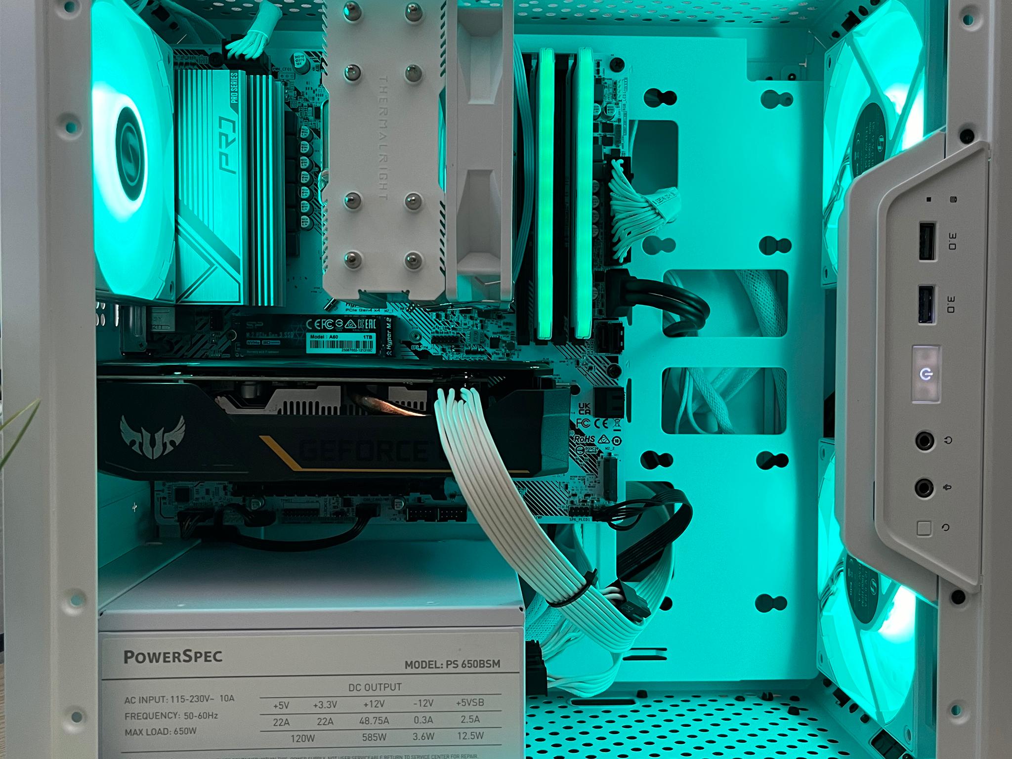 CUSTOM WHITE GAMING PC | RYZEN 5 5500 | GTX 1660 TI | RAM DDR4 16GB | 1T SSD | WIN 11 PRO