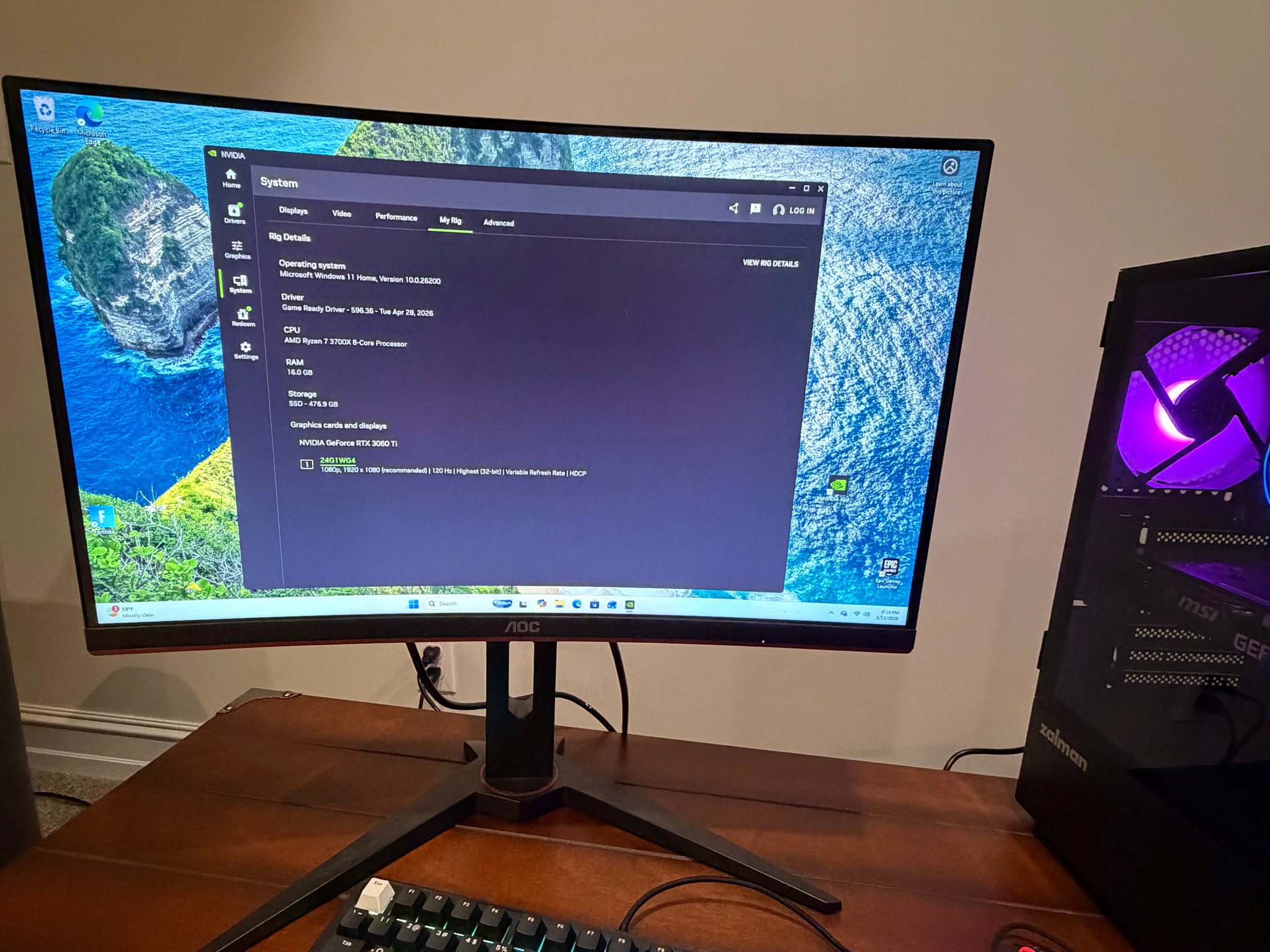 RTX 3060 Ti Gaming PC - Runs Great, Ready to Play