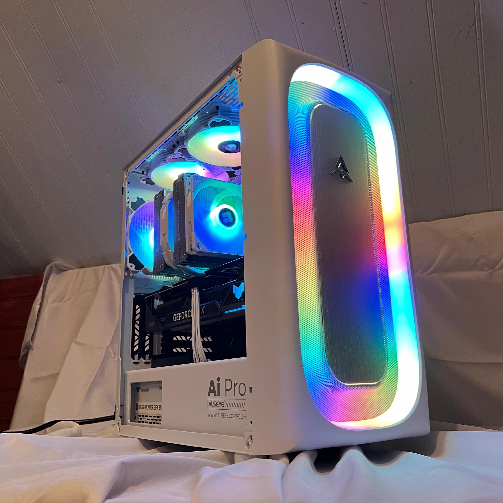 "The Star Stealer" / Ryzen 7 7800x3d, TUF RTX 4080 OC, 5Tb, 32gb ddr5 gaming pc with evga keyboard