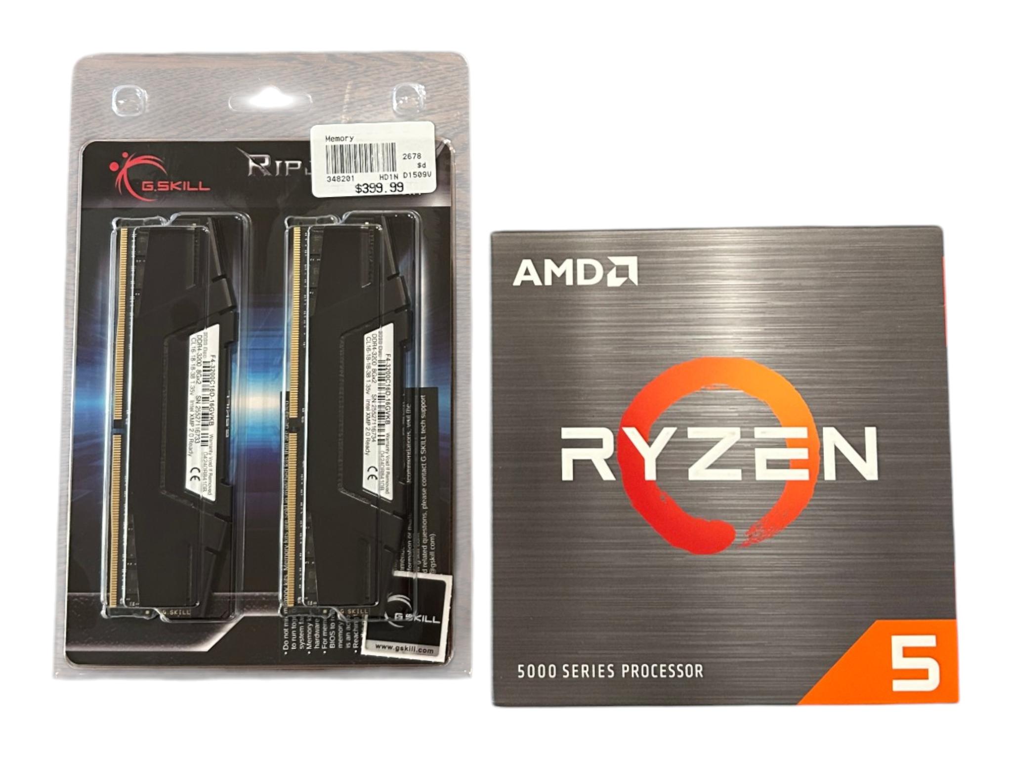 AMD Ryzen 5 5500 - 16GB GSKILL DDR4 (CPU + Memory Bundle)