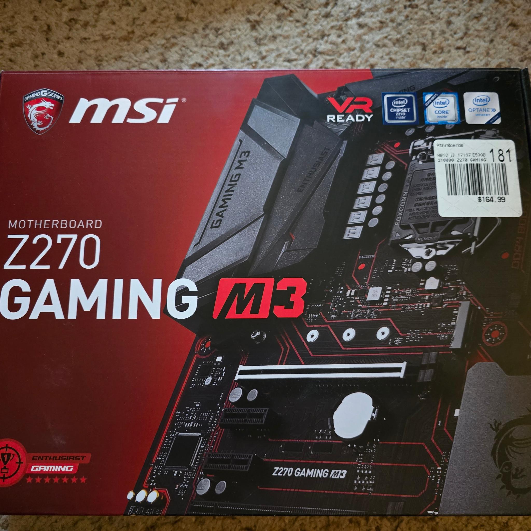MSI z270 Gaming M3 Motherboard Bundle | Intel i7 7700k|  16GB Corsair Venegence LPX 3000 Mhz
