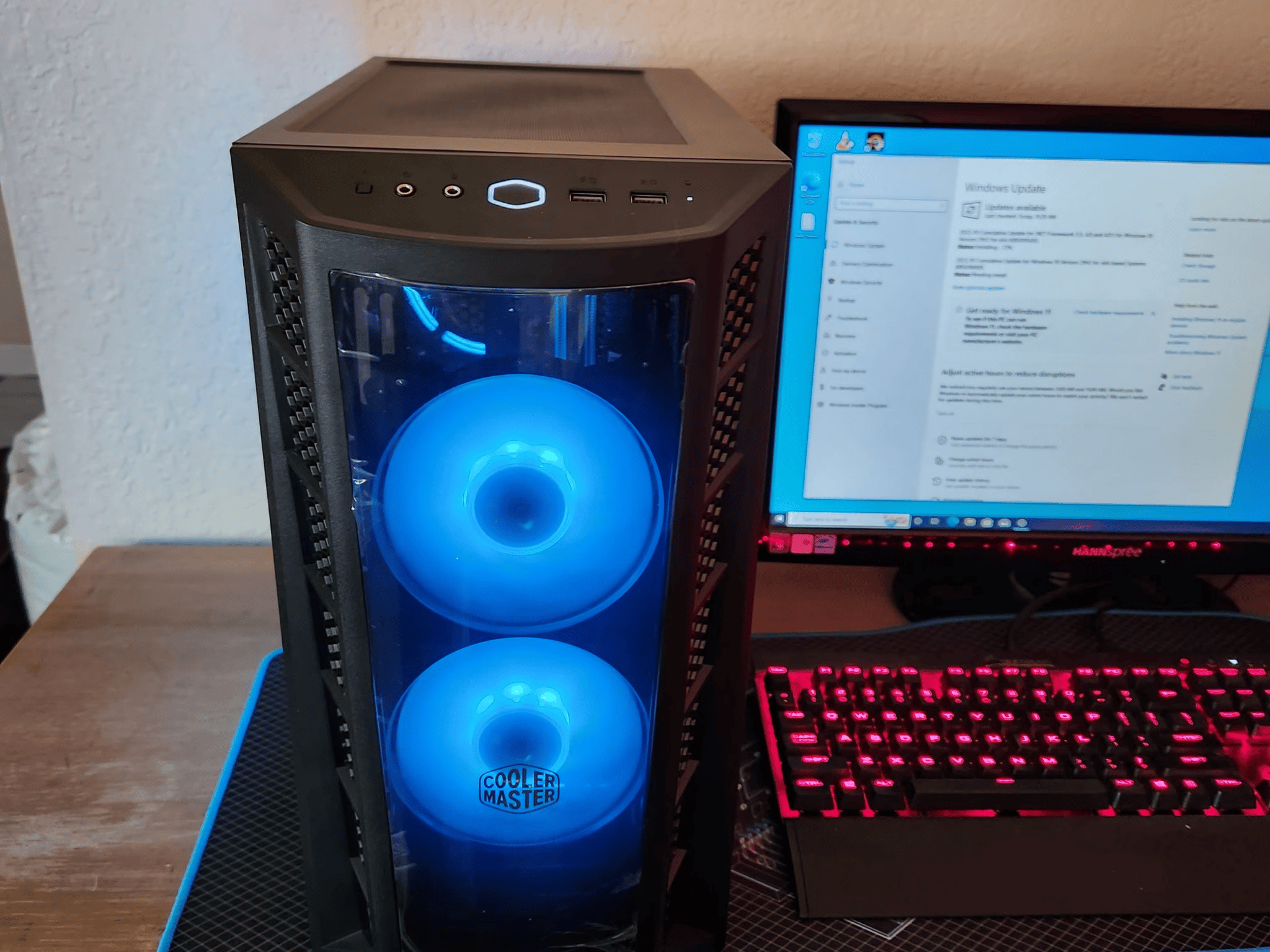 Ryzen 2600X with RTX 2060.  B450m, 16Gb Ram, 2TB storage, RGB!